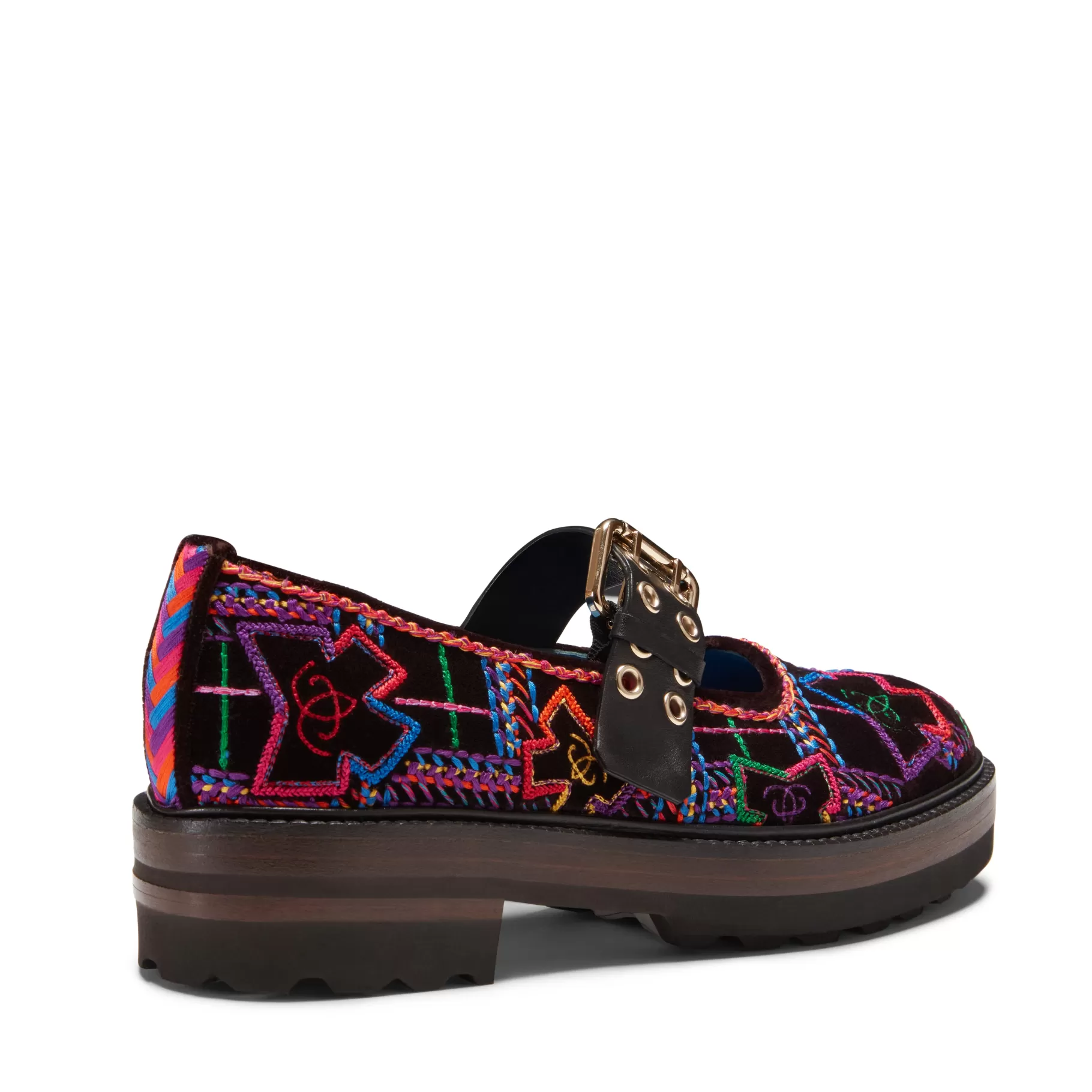 Sale Fratelli Rossetti Ballerina Brera Special Embroidery in velluto multicolor- Ebano