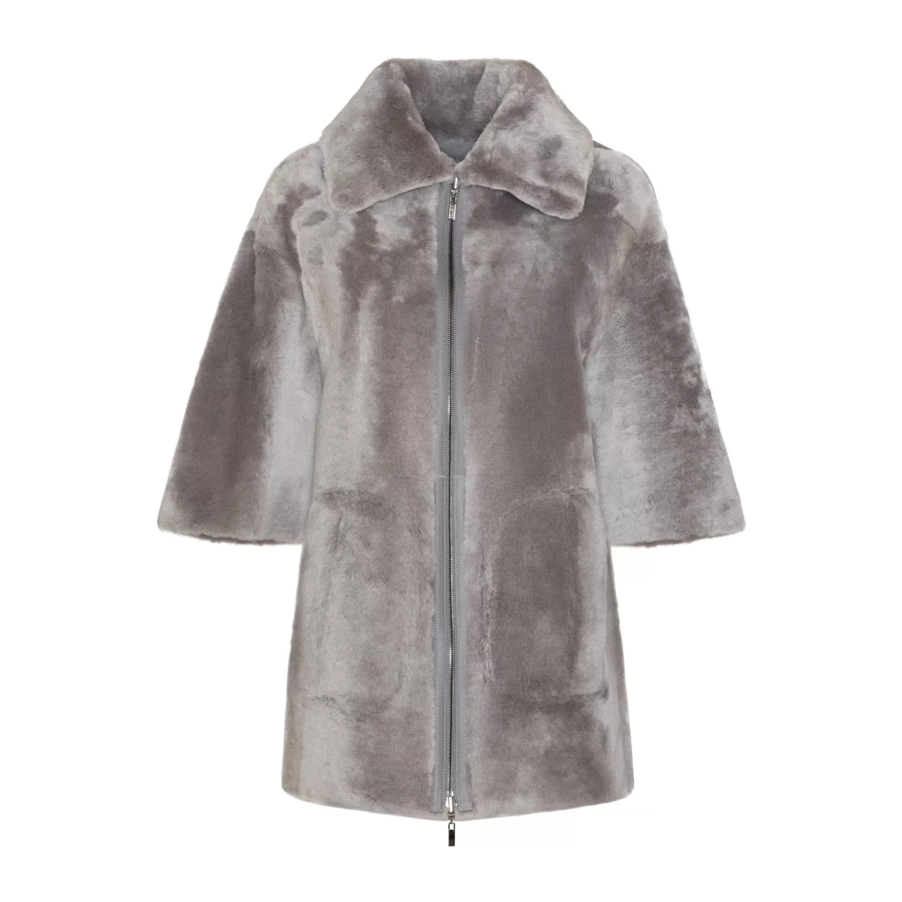 Cheap Fratelli Rossetti Blouson da donna in shearling colore grigio- Pietra