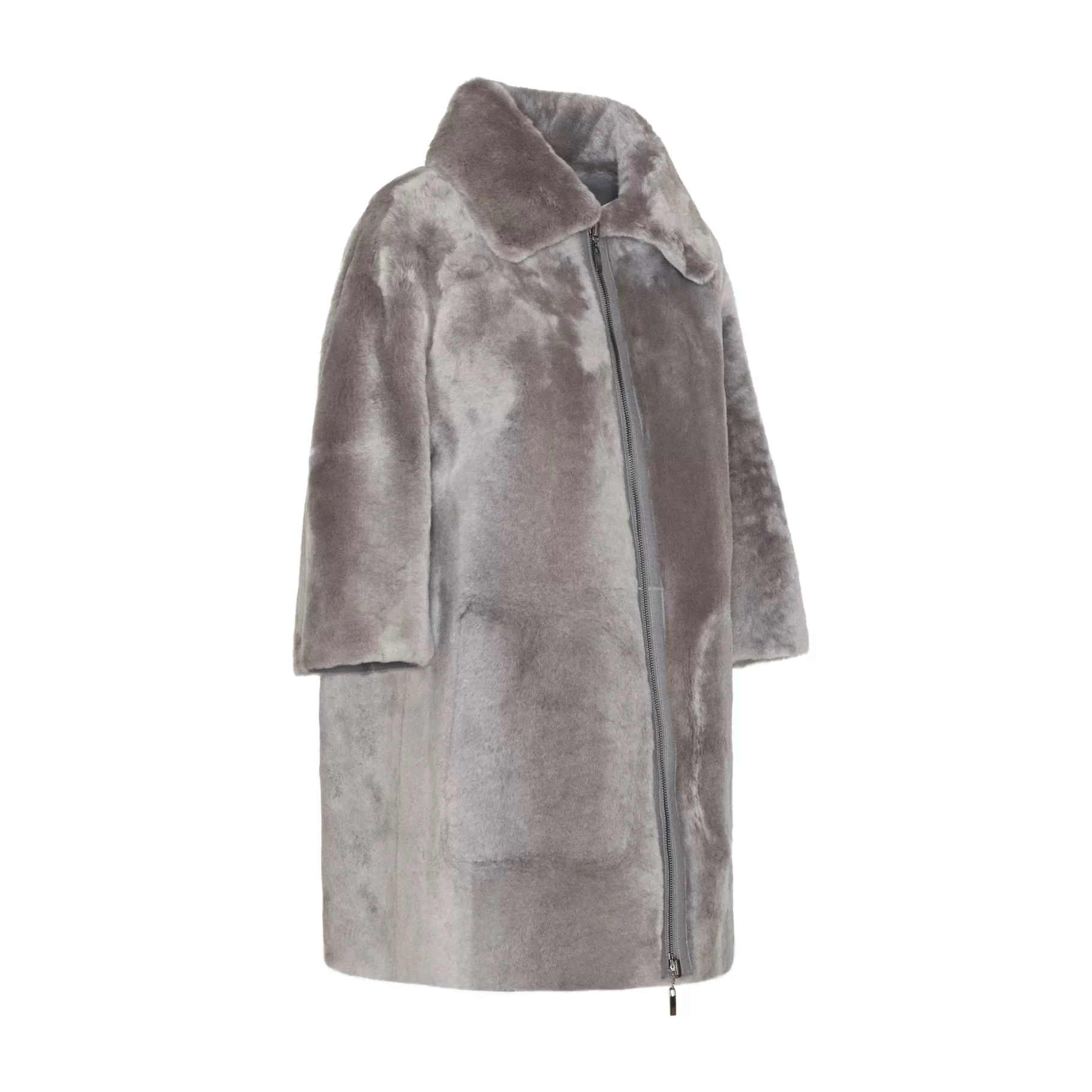 Cheap Fratelli Rossetti Blouson da donna in shearling colore grigio- Pietra