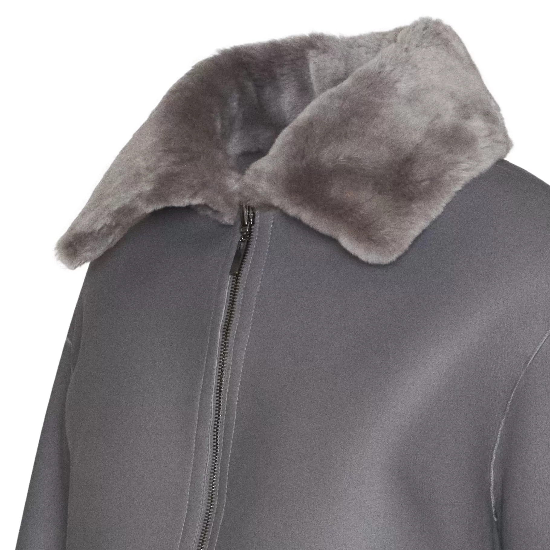 Cheap Fratelli Rossetti Blouson da donna in shearling colore grigio- Pietra