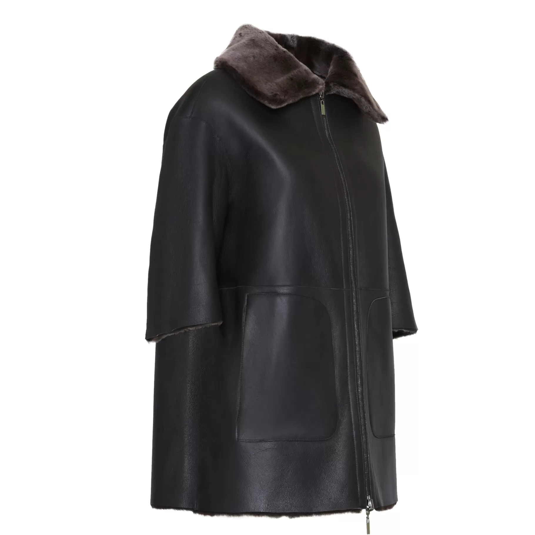 Outlet Fratelli Rossetti Blouson da donna reversibile in shearling colore - Marrone