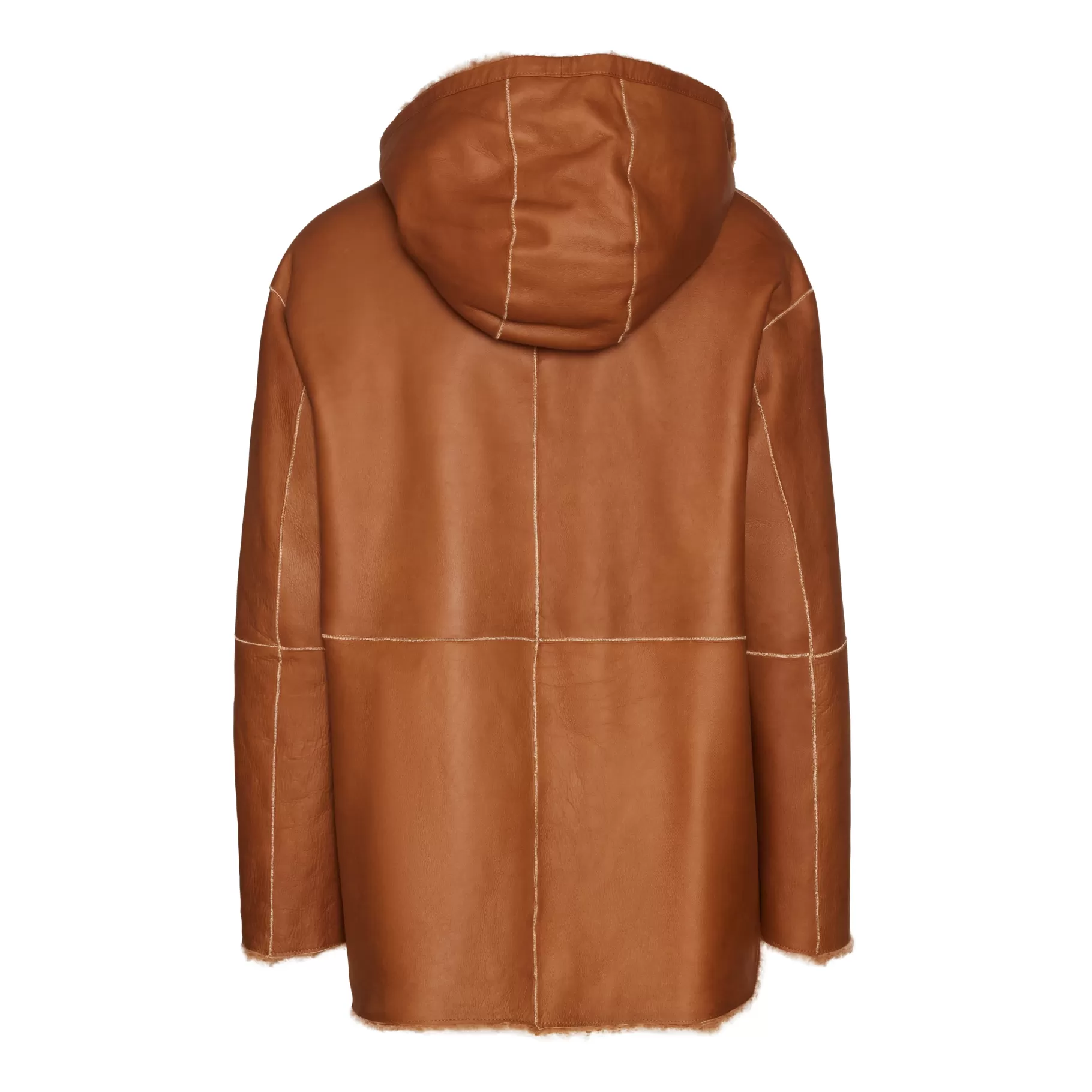 Cheap Fratelli Rossetti Blouson da donna reversibile in shearling colore verde- Cuoio