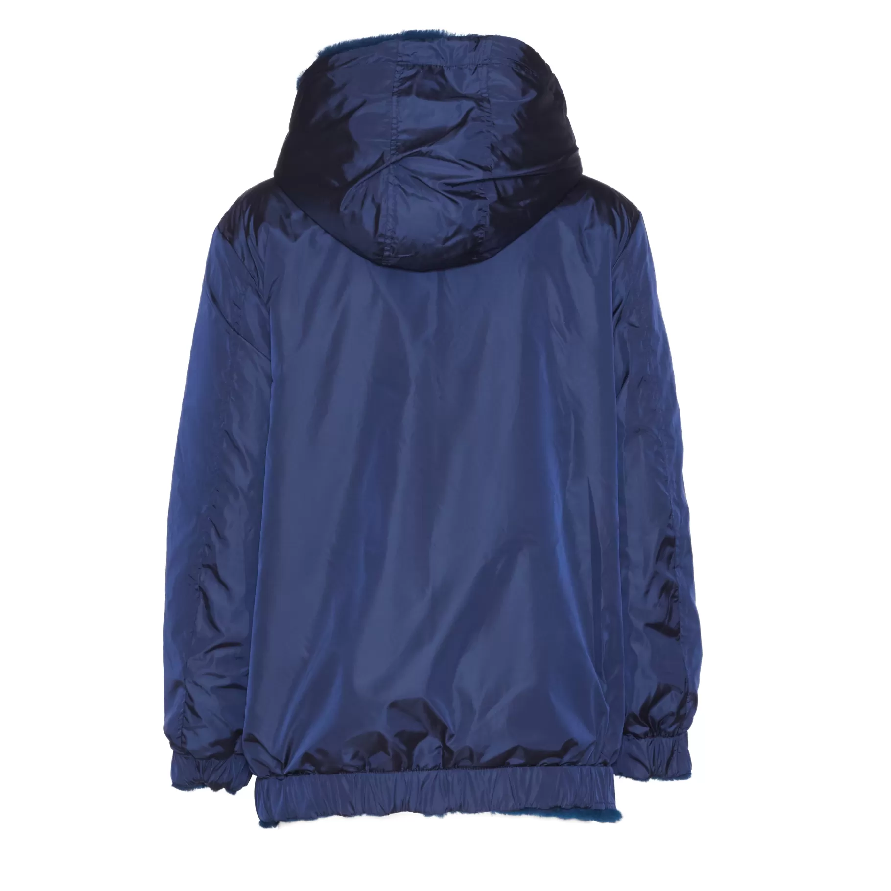 Discount Fratelli Rossetti Bomber da donna reversibile in shearling colore blu- Cobalto