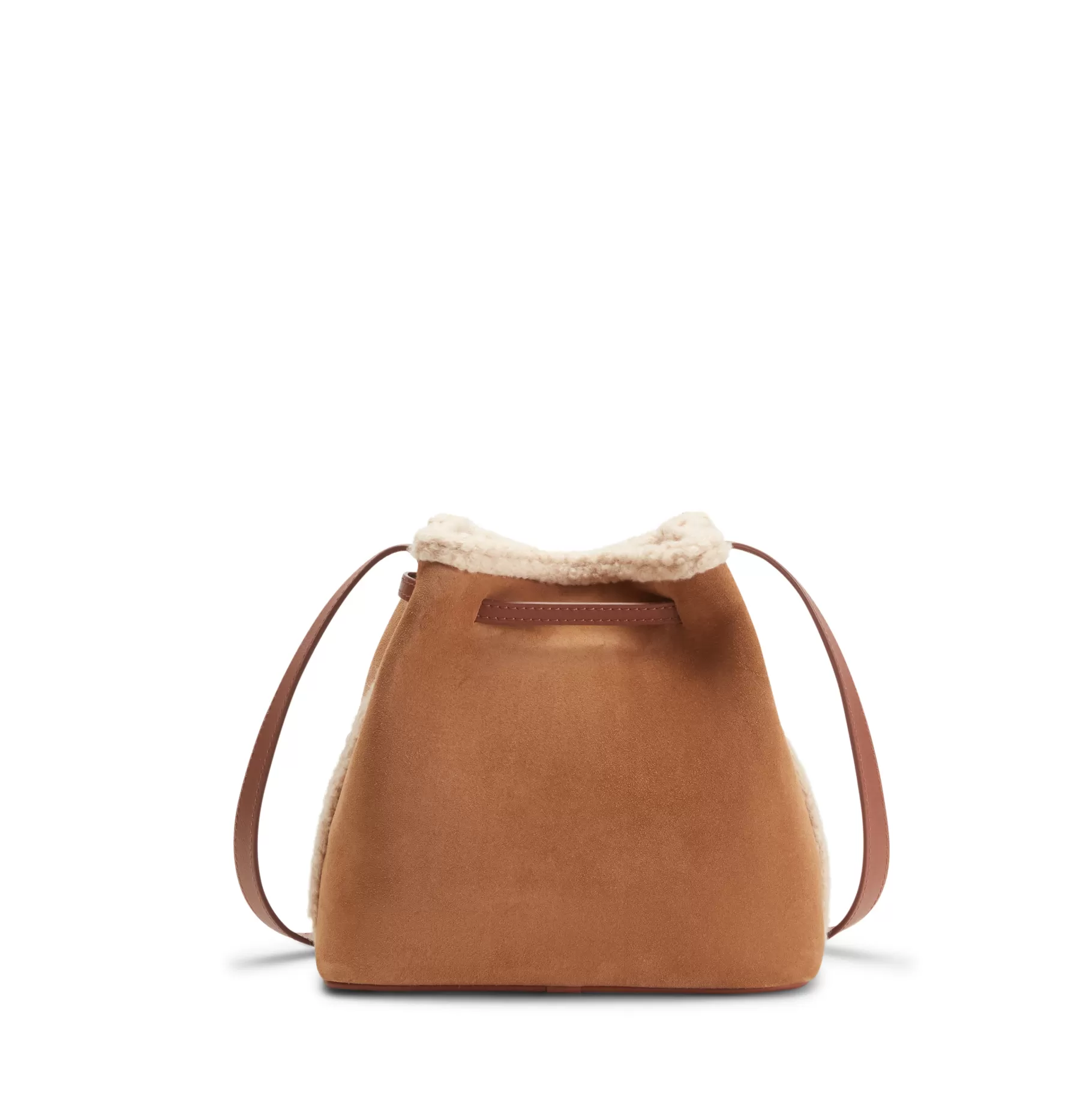 Sale Fratelli Rossetti Bucket bag in suede colore orzo-