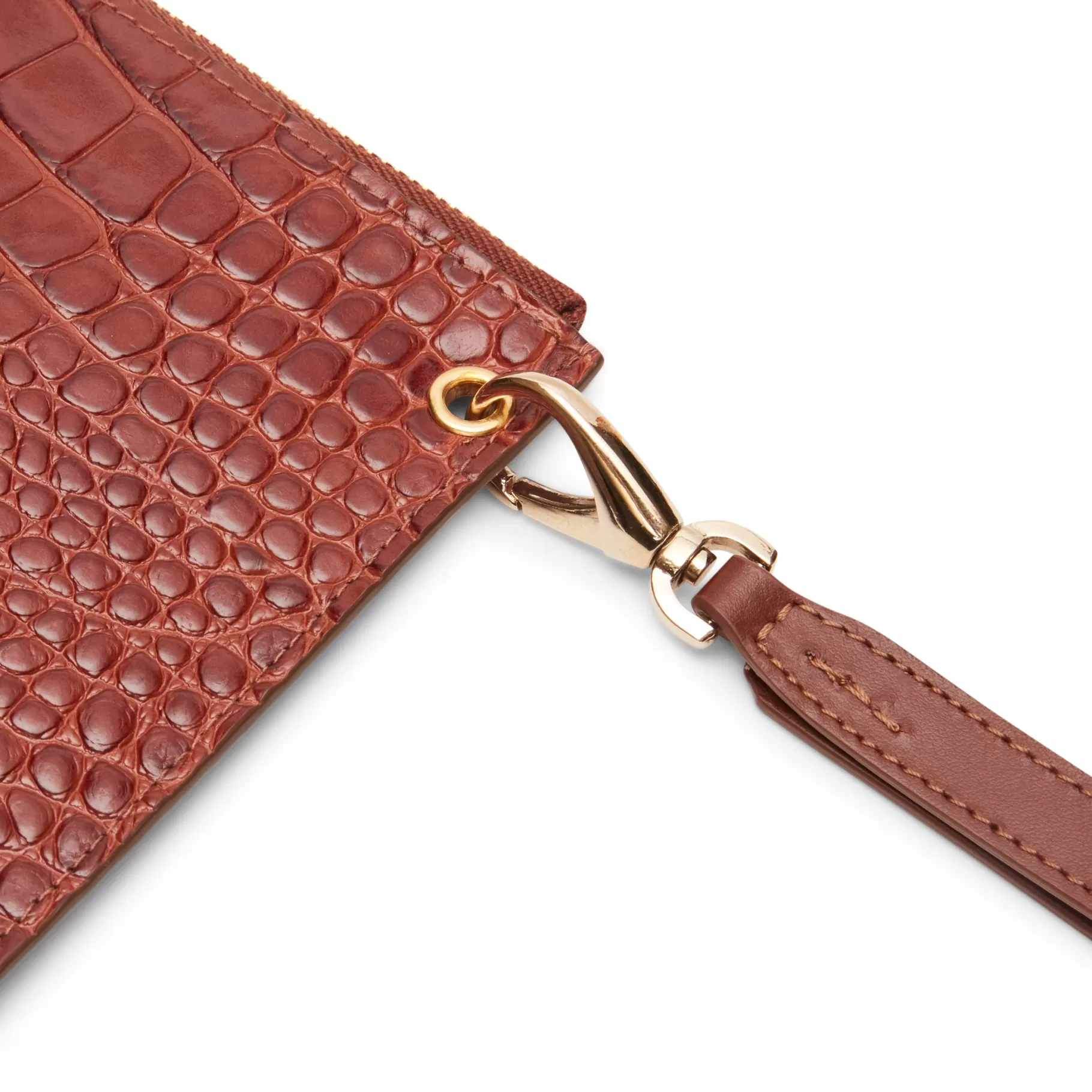 Flash Sale Fratelli Rossetti Bustina donna in pelle colore cognac-