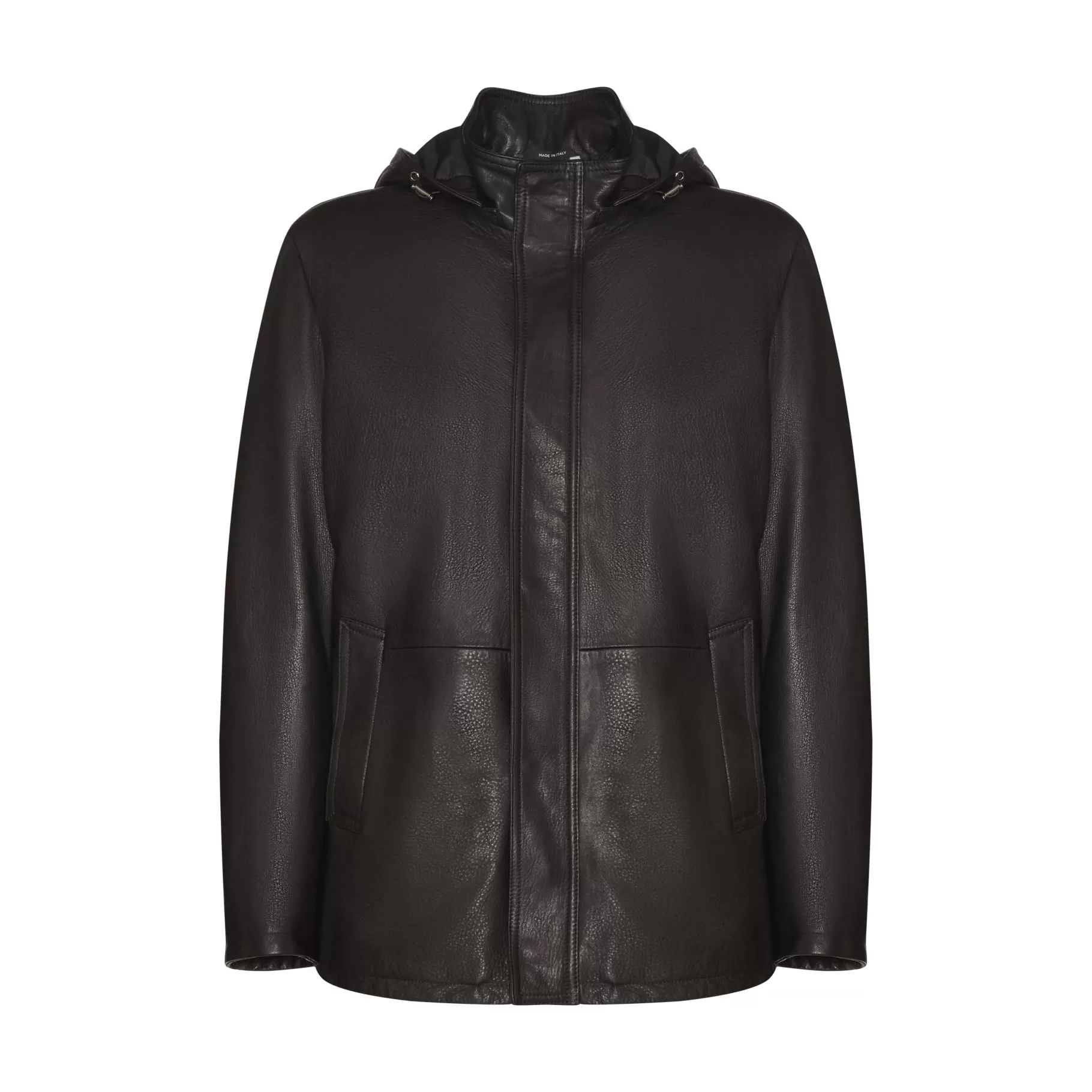 Outlet Fratelli Rossetti Caban da uomo in nappa colore nero- Nera