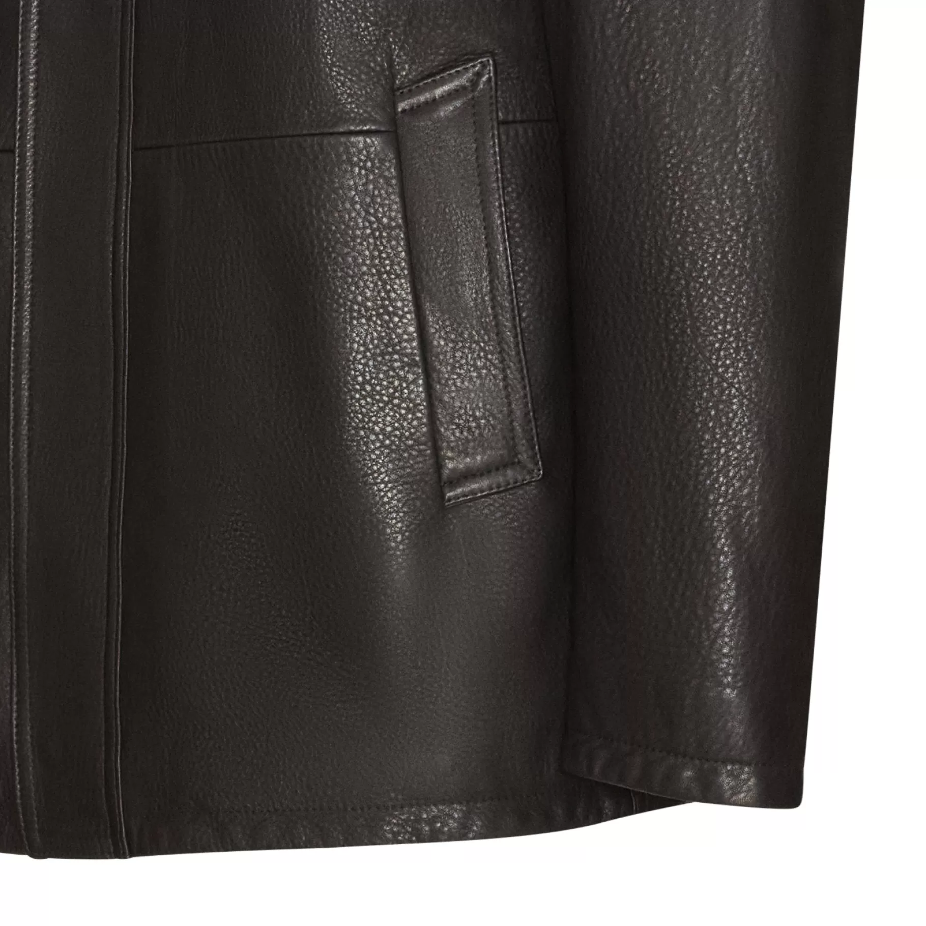 Outlet Fratelli Rossetti Caban da uomo in nappa colore nero- Nera