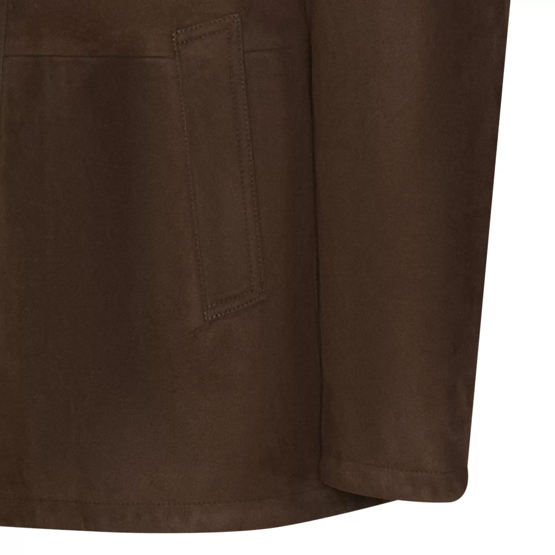 Shop Fratelli Rossetti Caban da uomo in suede colore - Marrone