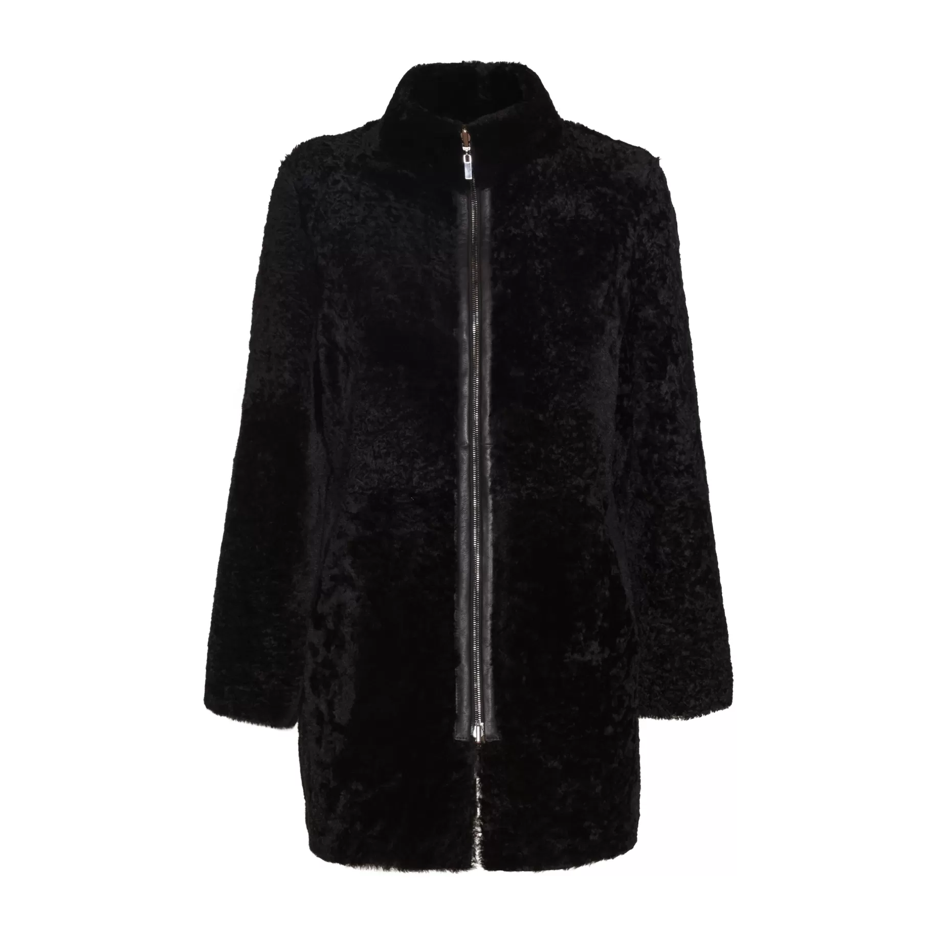 Fashion Fratelli Rossetti Cappotto da donna combinato nylon e shearling reversibile colore - Nero