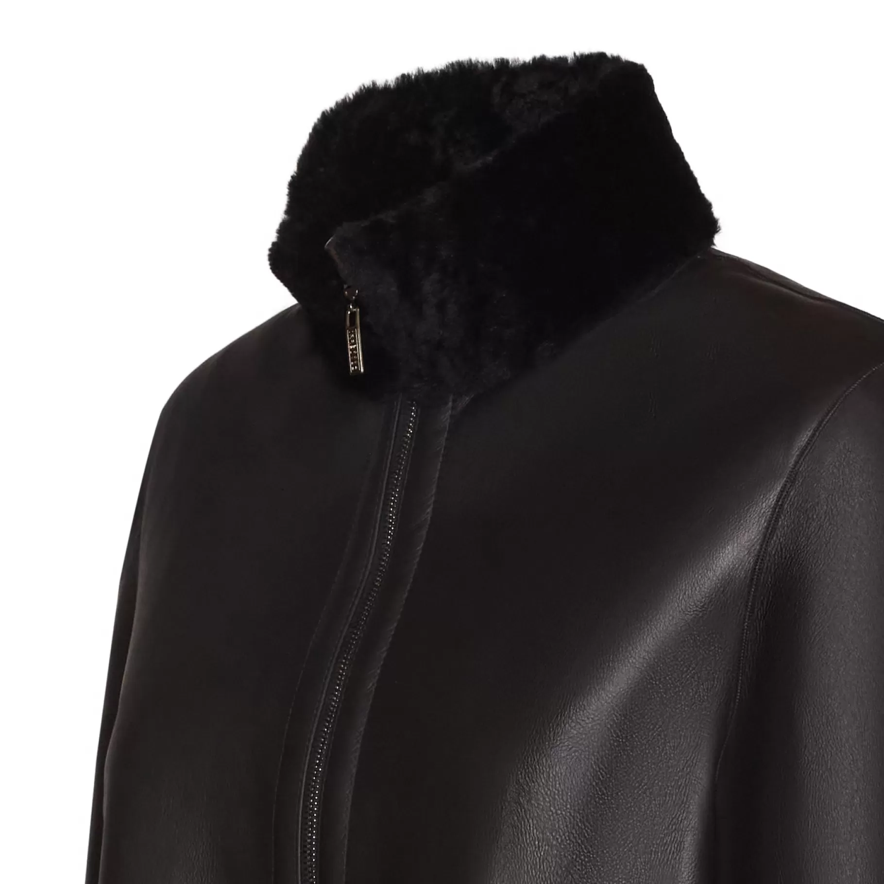 Fashion Fratelli Rossetti Cappotto da donna combinato nylon e shearling reversibile colore - Nero
