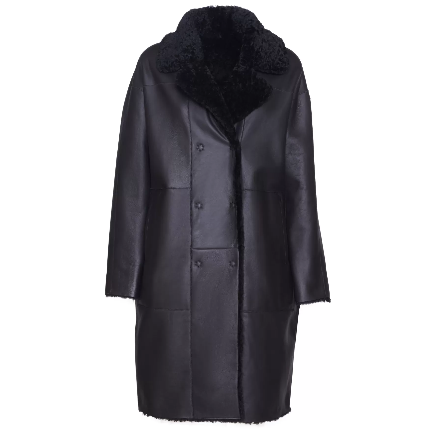 Cheap Fratelli Rossetti Cappotto da donna in shearling colore - Nero
