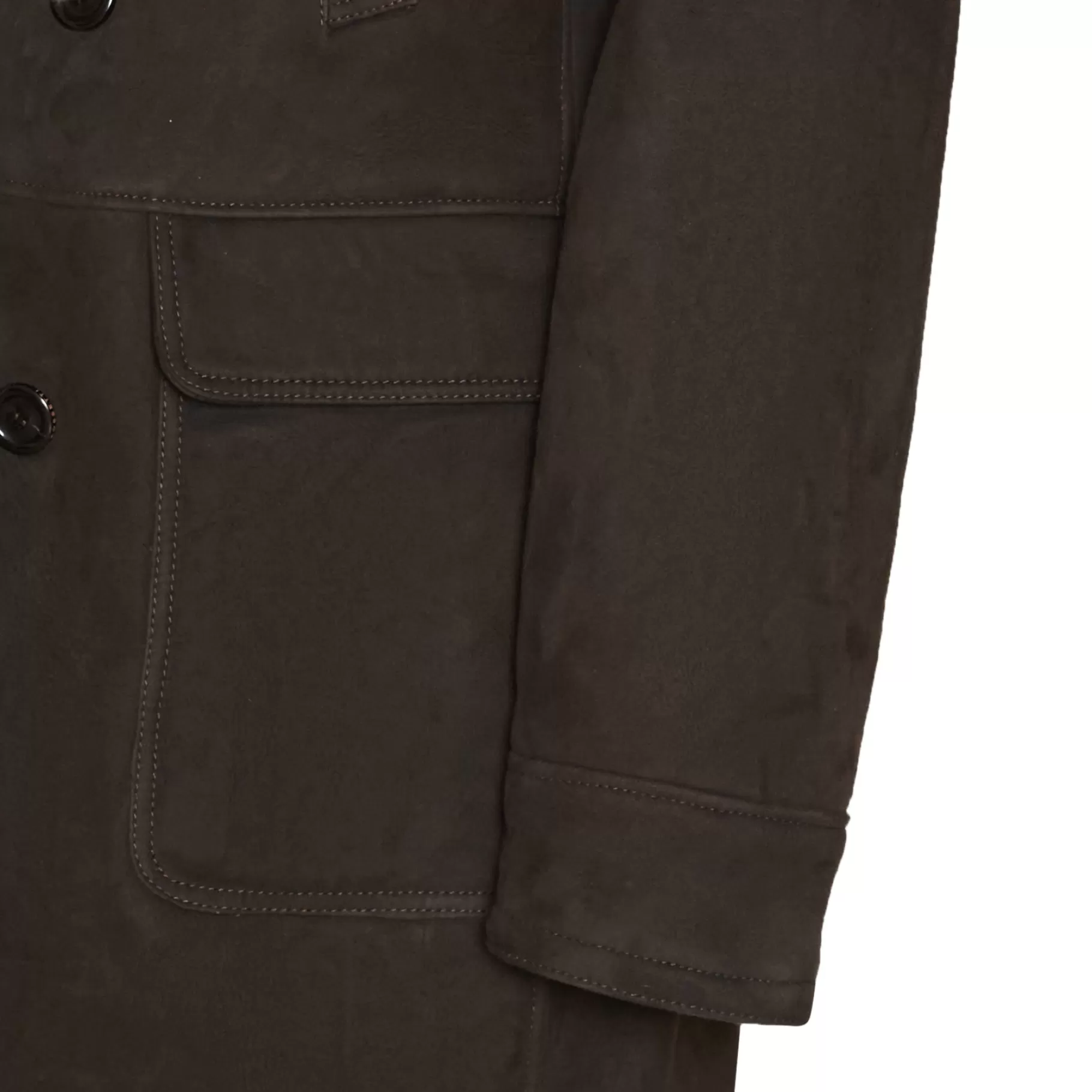 Best Sale Fratelli Rossetti Cappotto da uomo in shearling colore marrone- Castagna