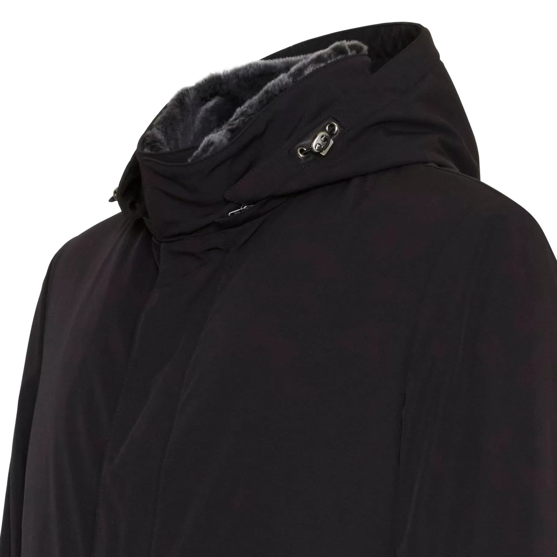 Hot Fratelli Rossetti Cappotto da uomo in tessuto tecnico e shearling colore - Nero