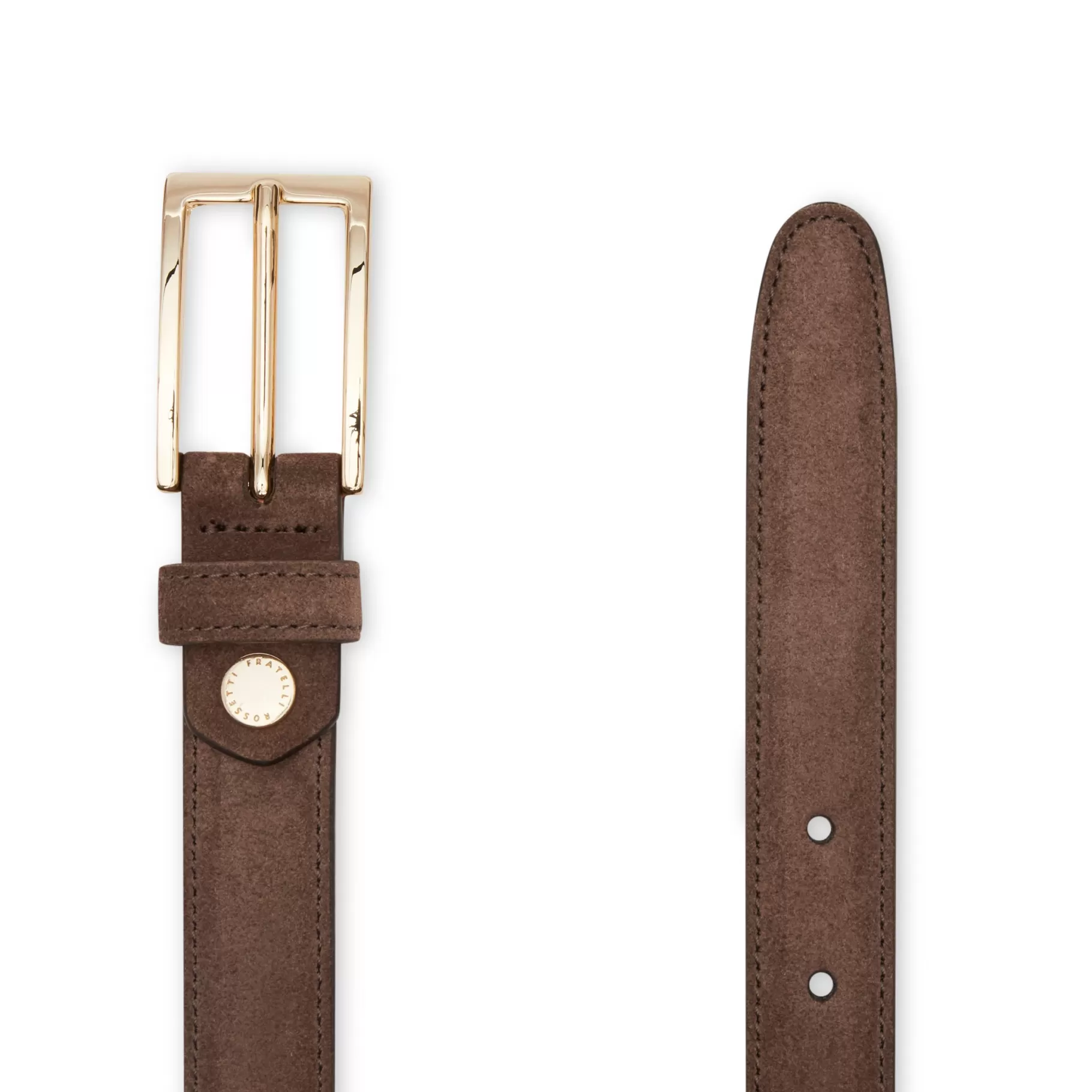 Flash Sale Fratelli Rossetti Cintura da donna in suede colore - Fango