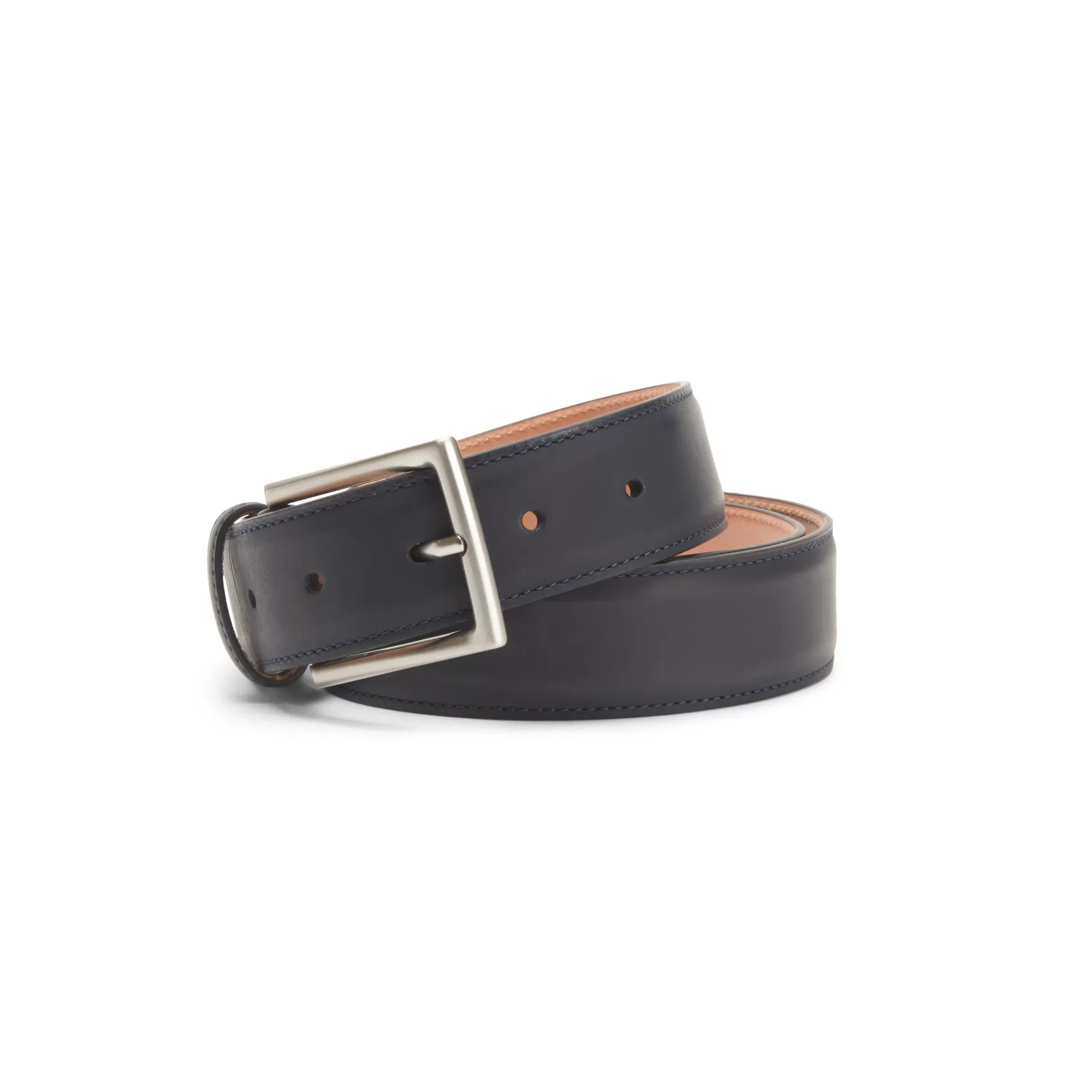 Best Sale Fratelli Rossetti Cintura da uomo in pelle colore blu- Marine