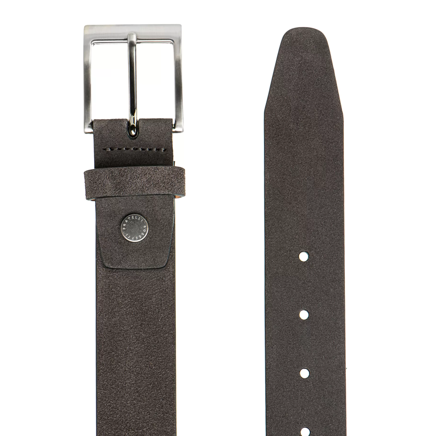 Sale Fratelli Rossetti Cintura da uomo in suede colore antracite- Grigio