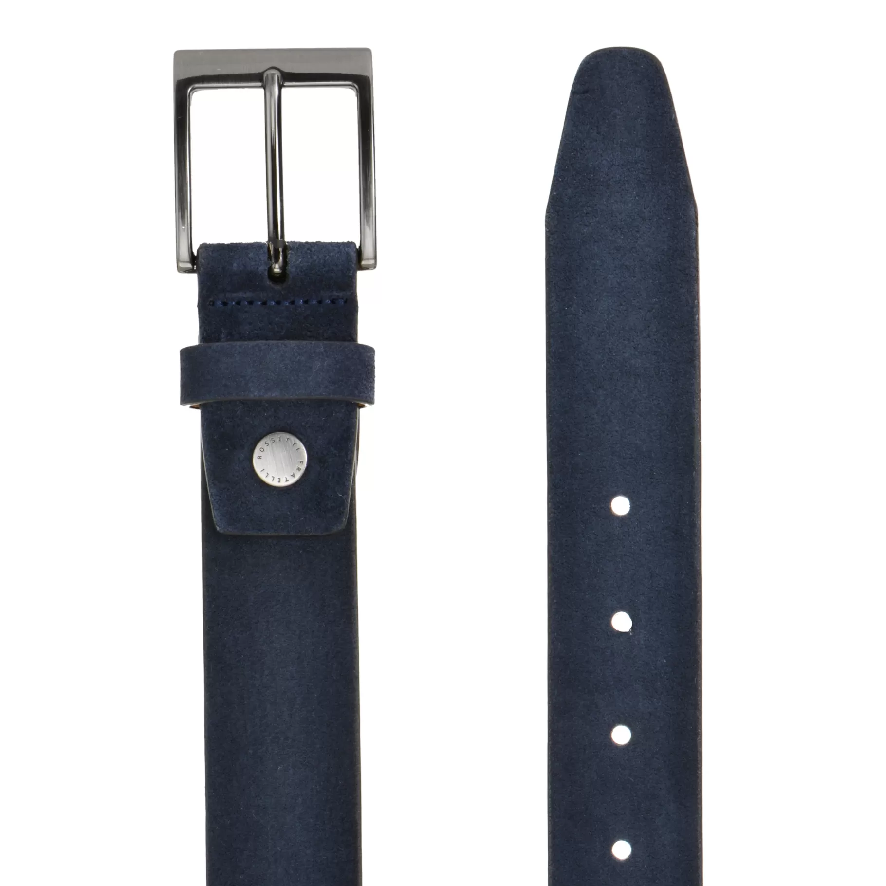 Discount Fratelli Rossetti Cintura da uomo in suede colore blu marine- BluMarine