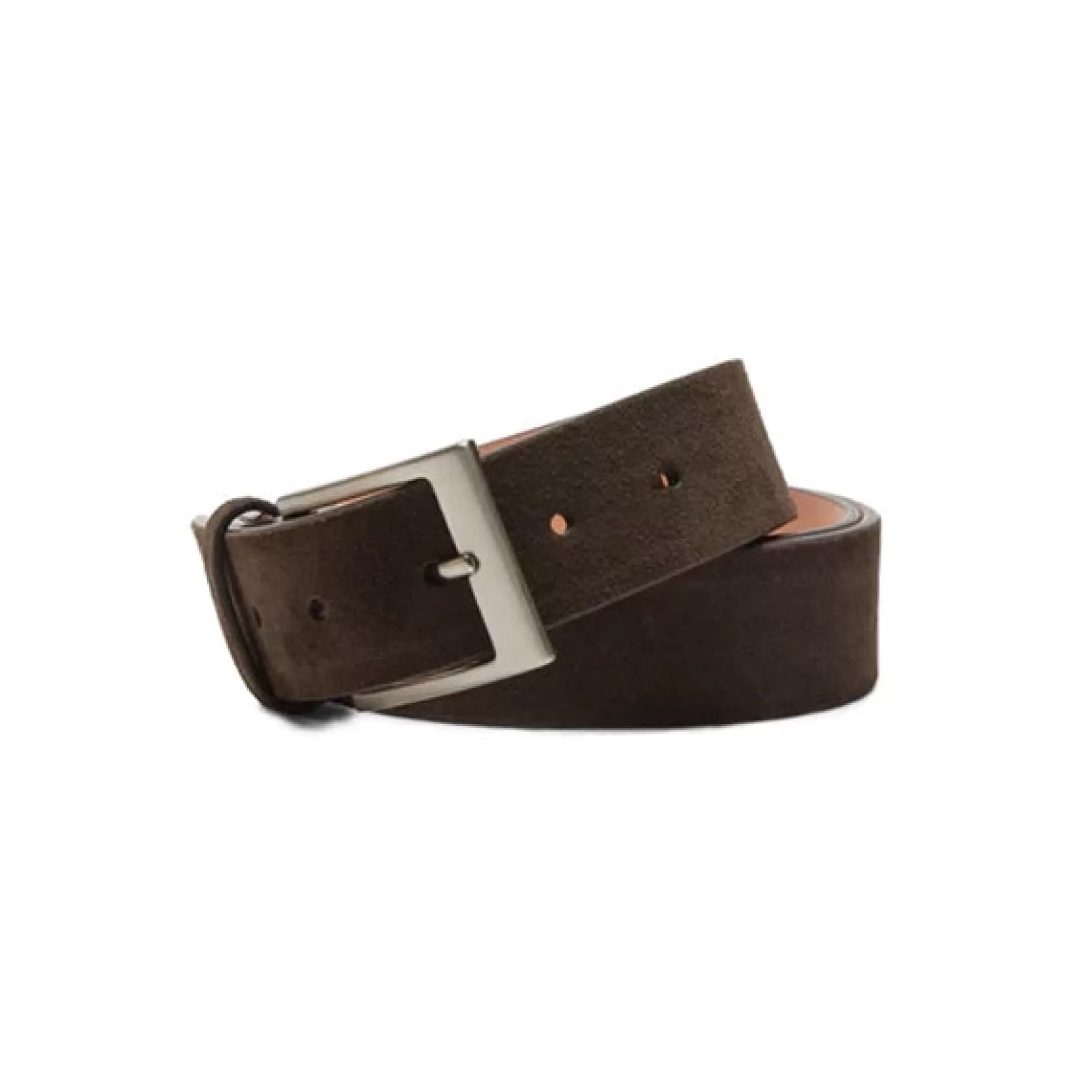 New Fratelli Rossetti Cintura da uomo in suede colore - Cacao