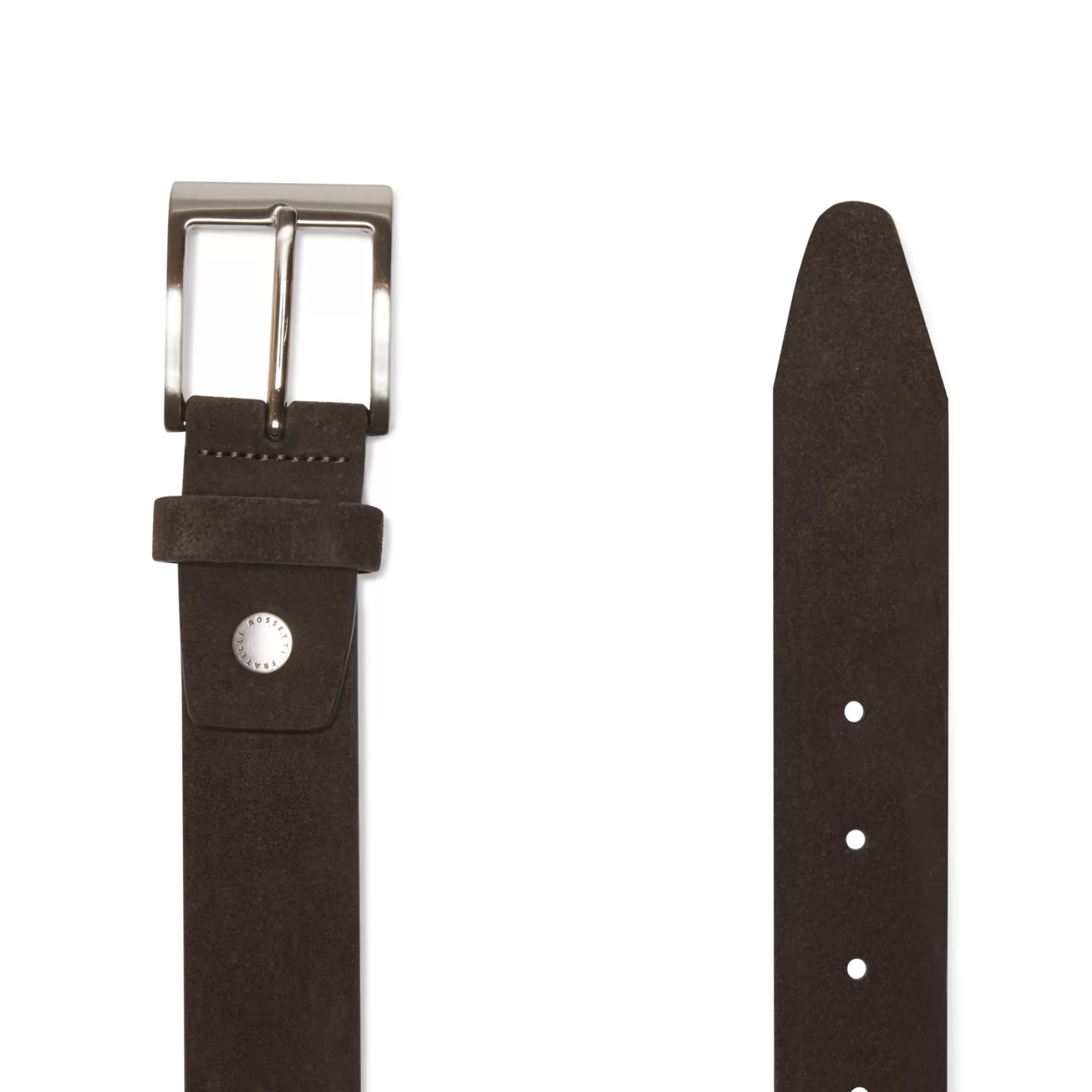 New Fratelli Rossetti Cintura da uomo in suede colore - Cacao