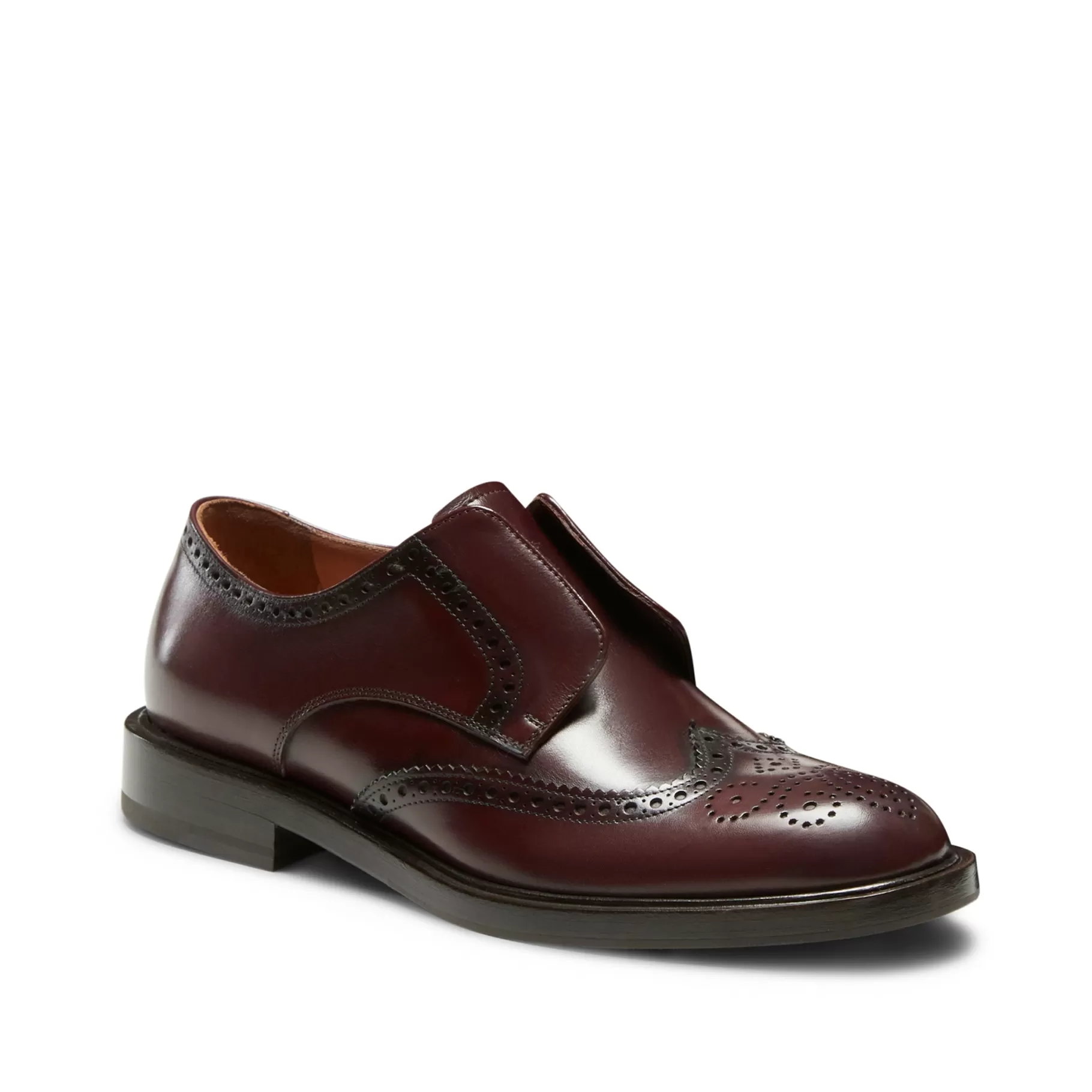 Fashion Fratelli Rossetti Derby Dandy da donna in pelle colore - Granata