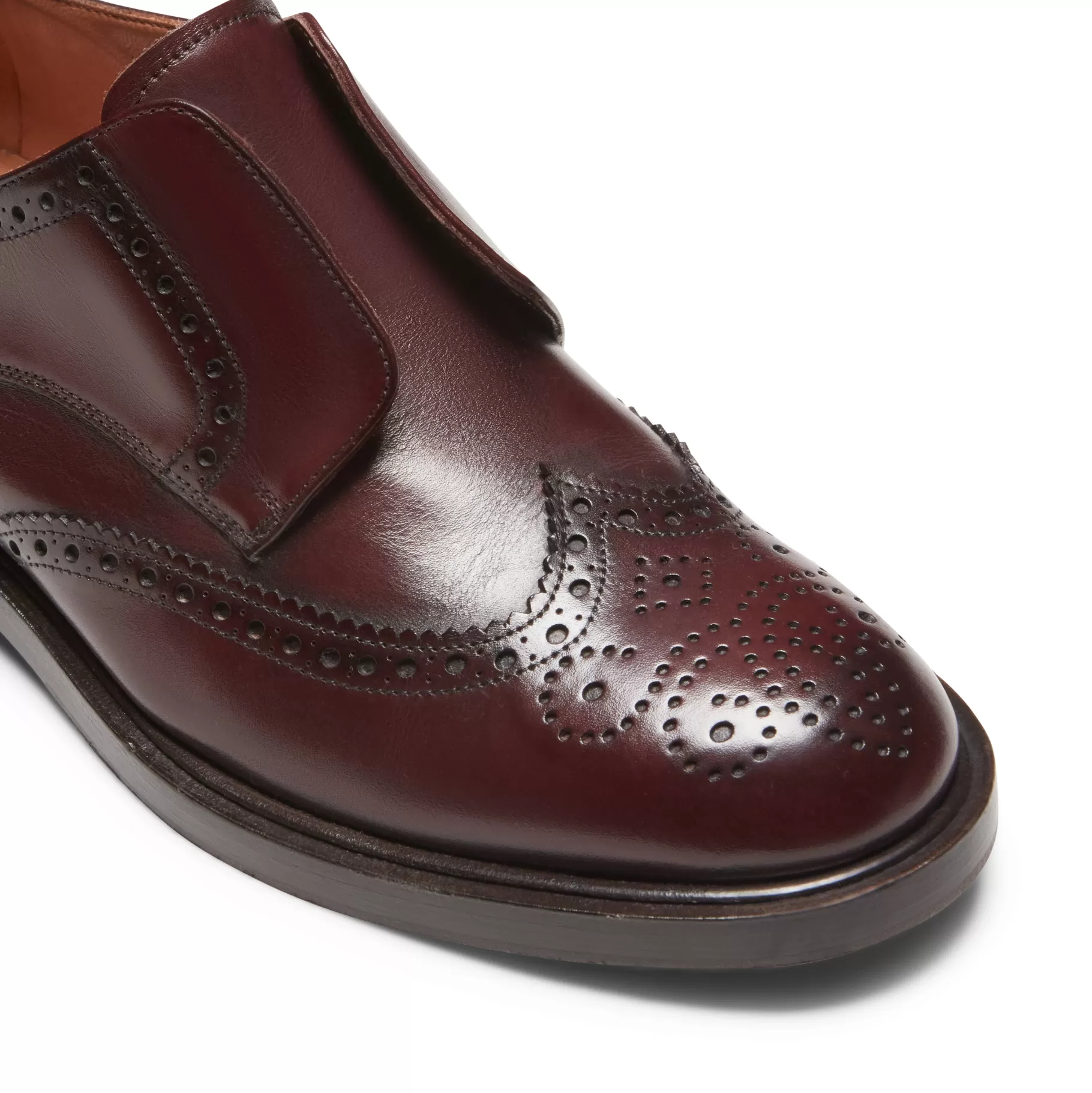 Fashion Fratelli Rossetti Derby Dandy da donna in pelle colore - Granata