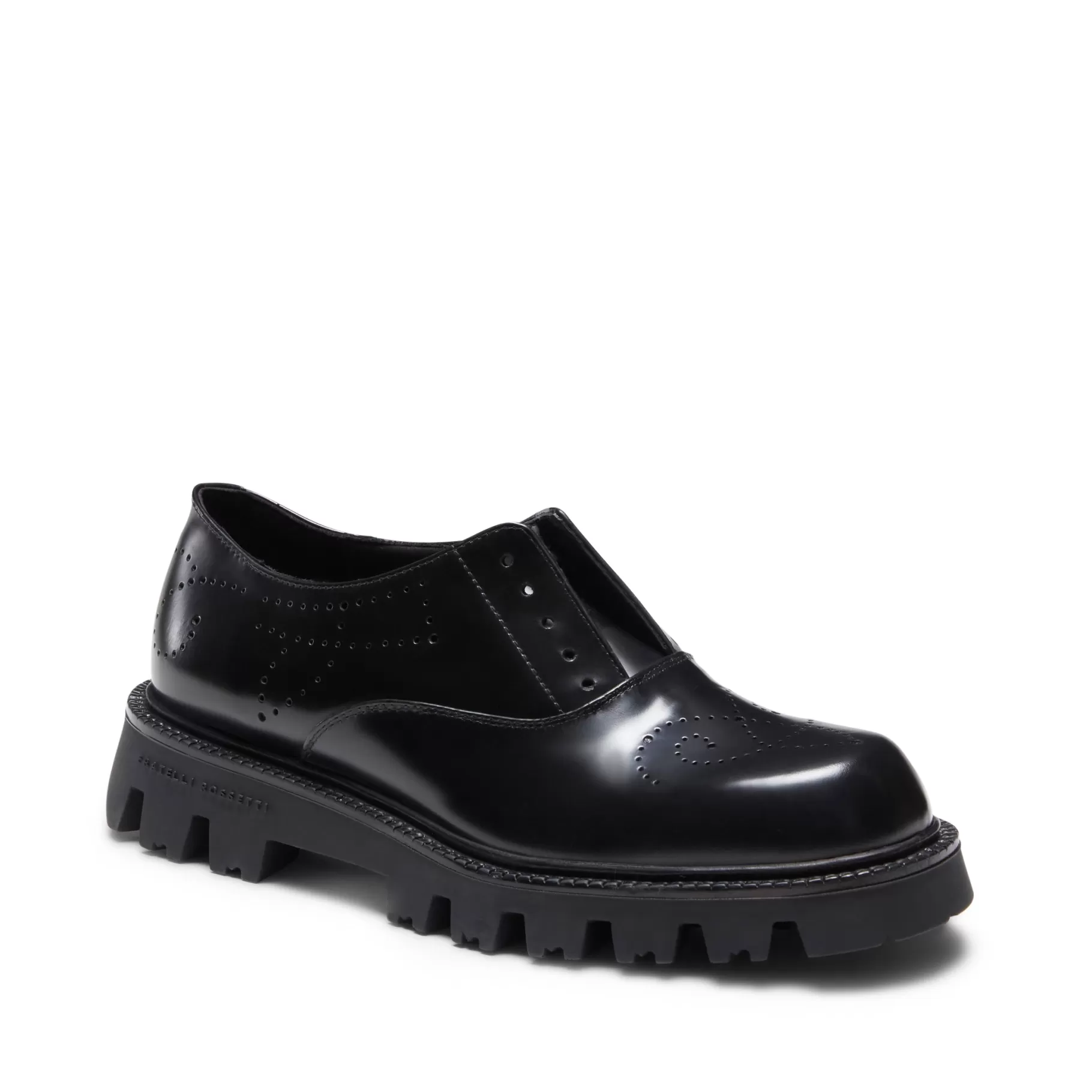 Online Fratelli Rossetti Derby Dandy da donna in pelle colore - Nero