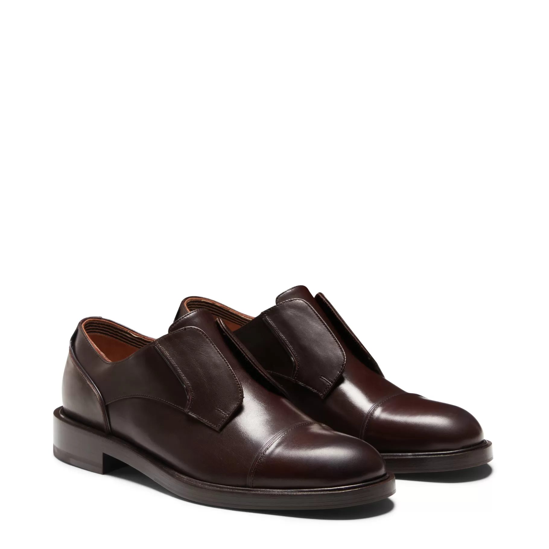 Hot Fratelli Rossetti Derby Dandy in pelle colore mandorla- Mogano