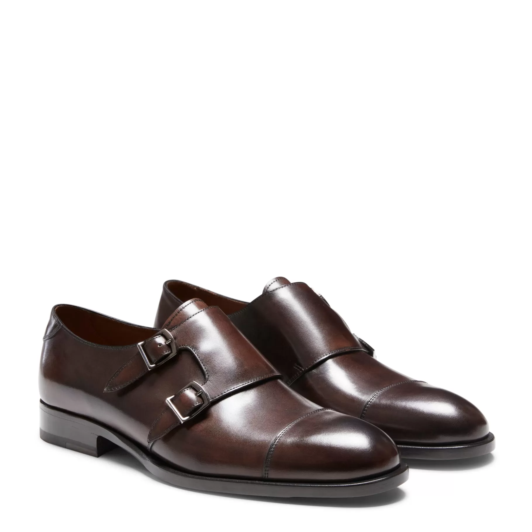 Cheap Fratelli Rossetti Derby doppia fibbia in pelle colore - Ebano