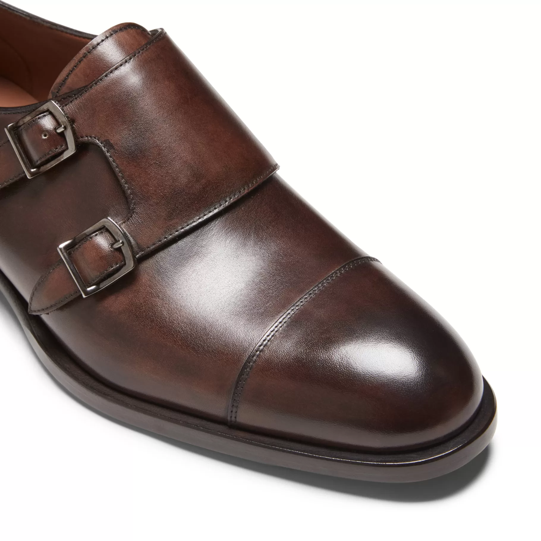 Cheap Fratelli Rossetti Derby doppia fibbia in pelle colore - Ebano