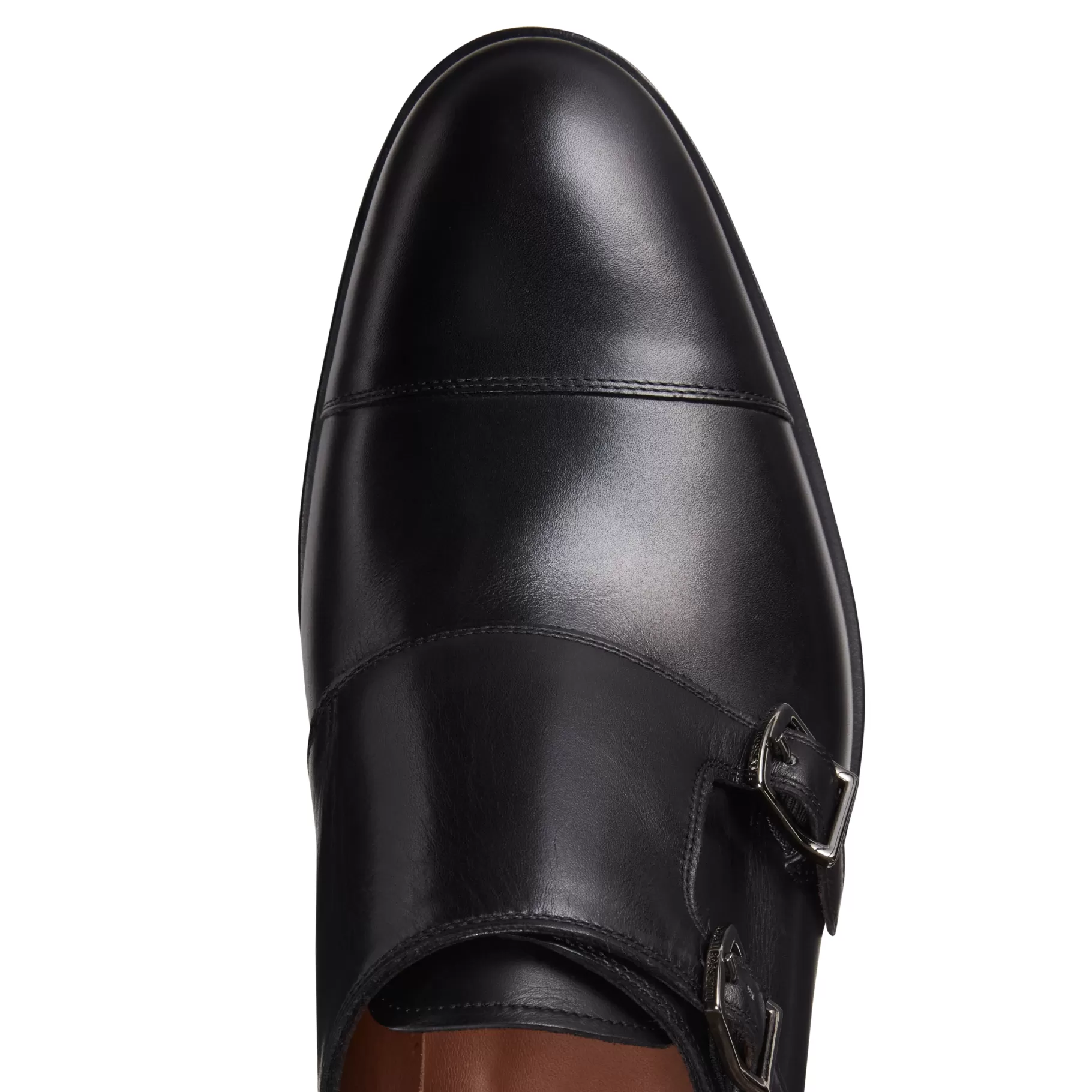 Fashion Fratelli Rossetti Derby doppia fibbia in pelle colore - Nero