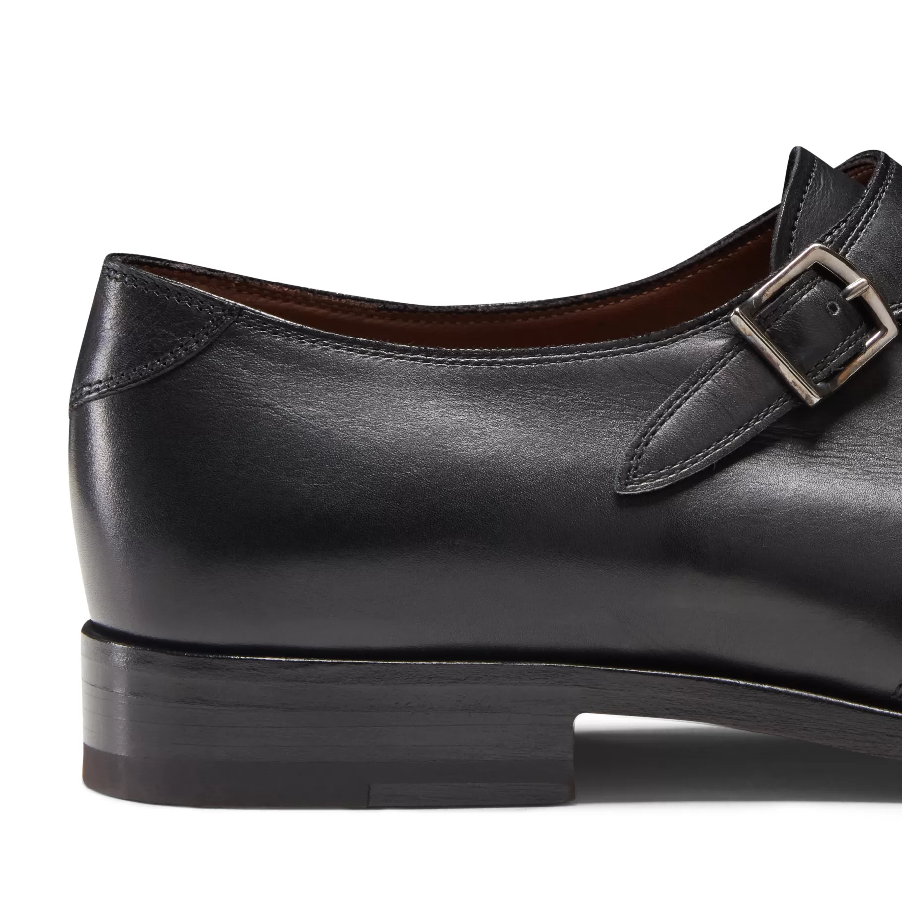 Fashion Fratelli Rossetti Derby doppia fibbia in pelle colore - Nero
