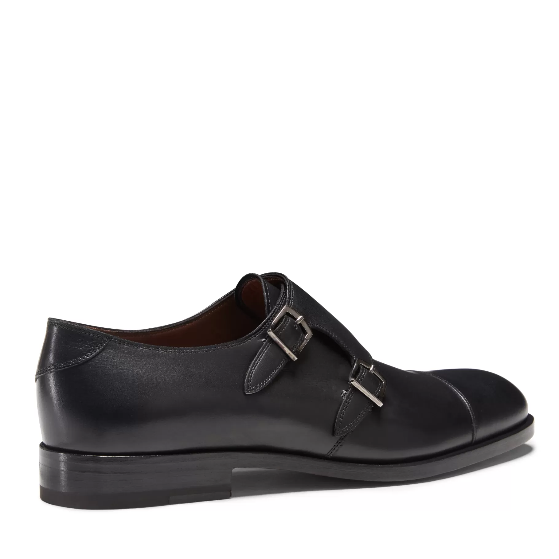 Fashion Fratelli Rossetti Derby doppia fibbia in pelle colore - Nero