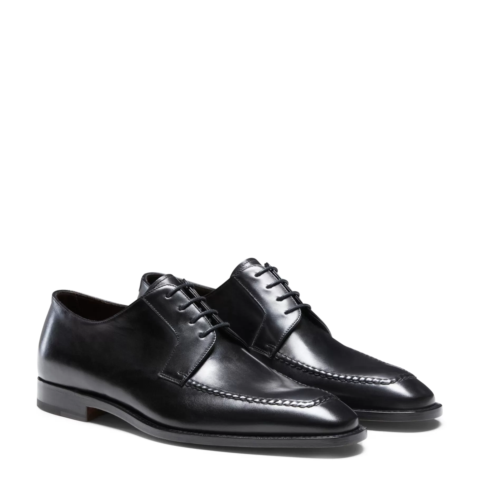 Fashion Fratelli Rossetti Derby in pelle colore - Nero