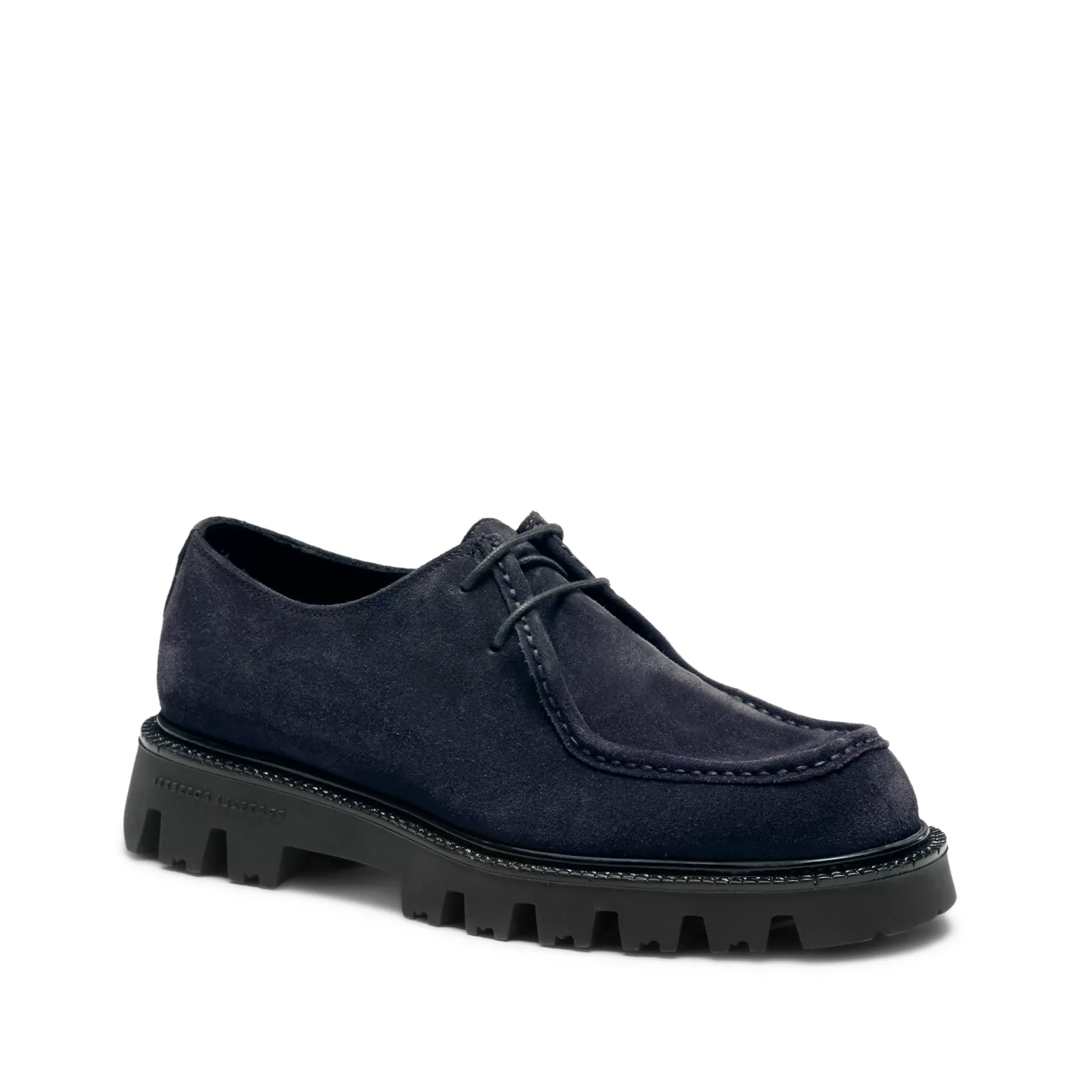 Shop Fratelli Rossetti Derby in suede colore blu - Navy