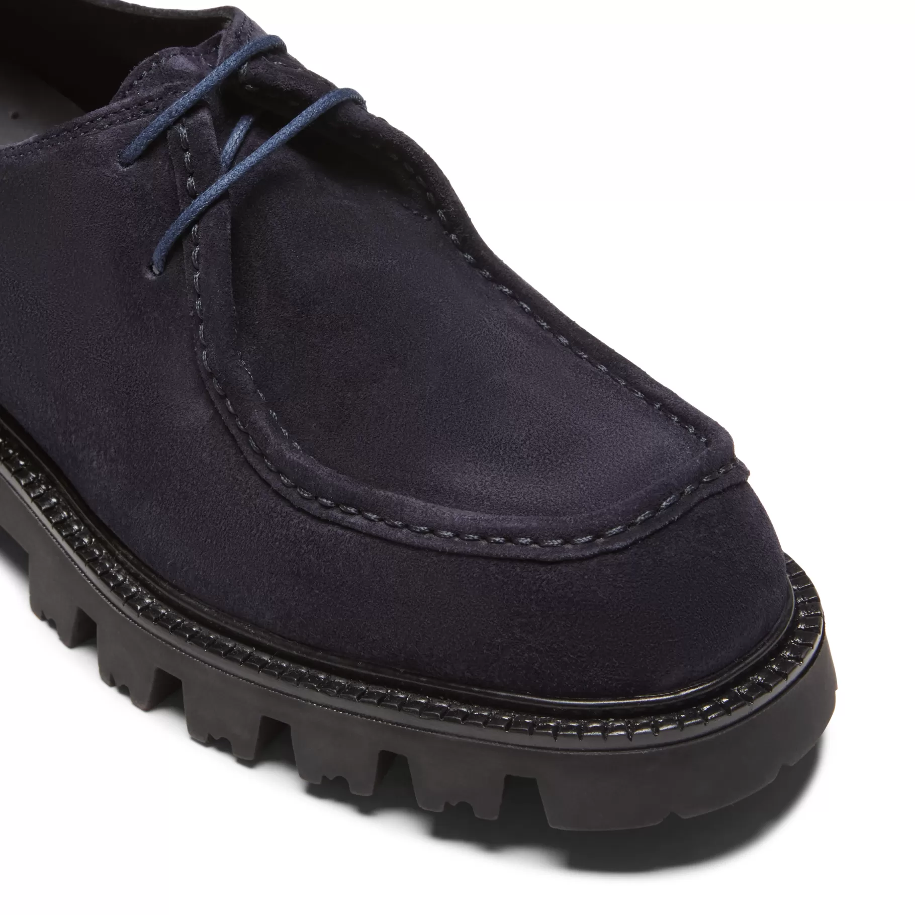Shop Fratelli Rossetti Derby in suede colore blu - Navy