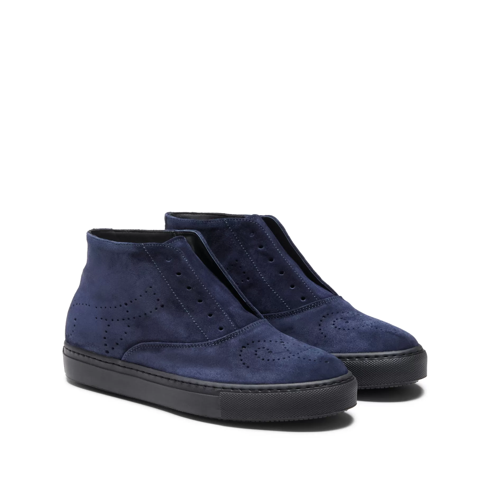New Fratelli Rossetti Desert boot Hobo Sport in suede colore blu - Marine
