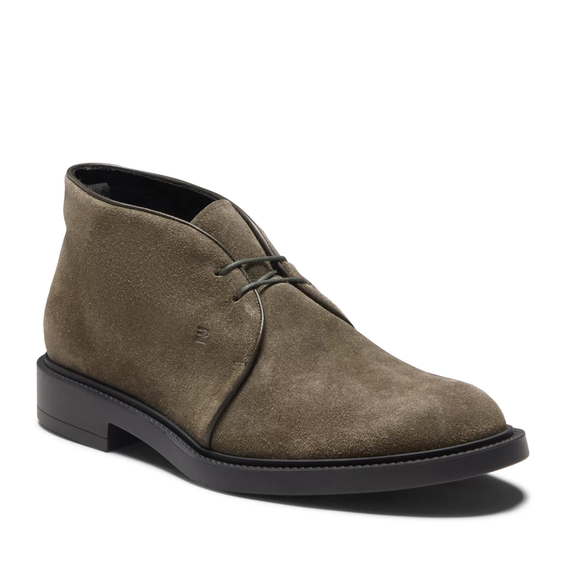 Shop Fratelli Rossetti Desert boot in suede colore - Alga
