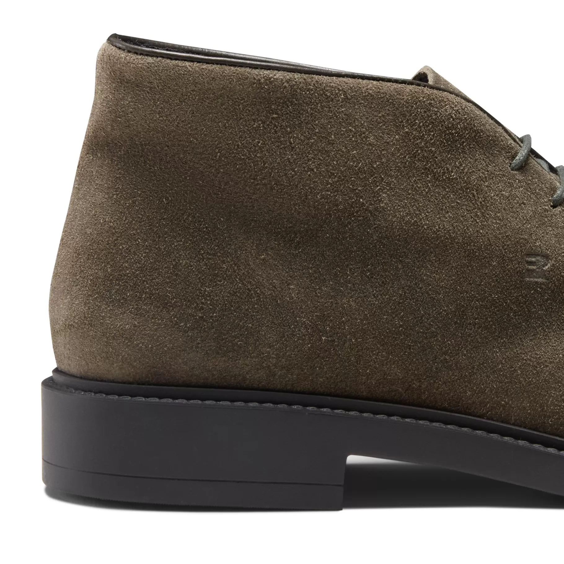 Shop Fratelli Rossetti Desert boot in suede colore - Alga