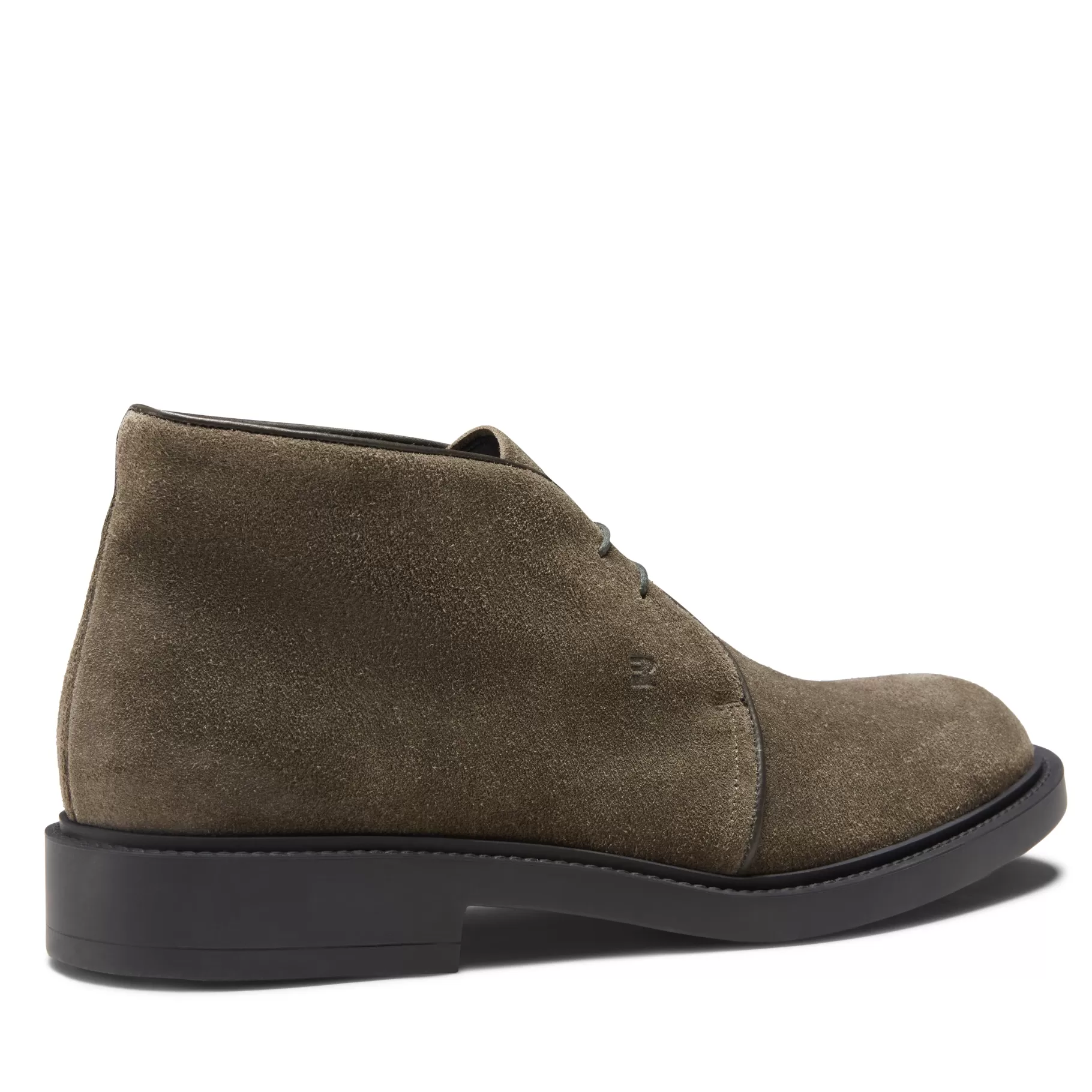 Shop Fratelli Rossetti Desert boot in suede colore - Alga