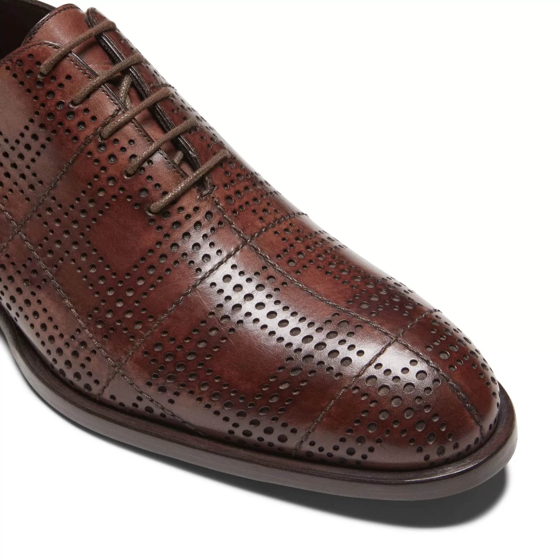 Cheap Fratelli Rossetti Francesina Tartan in pelle colore marrone- Marronescuro