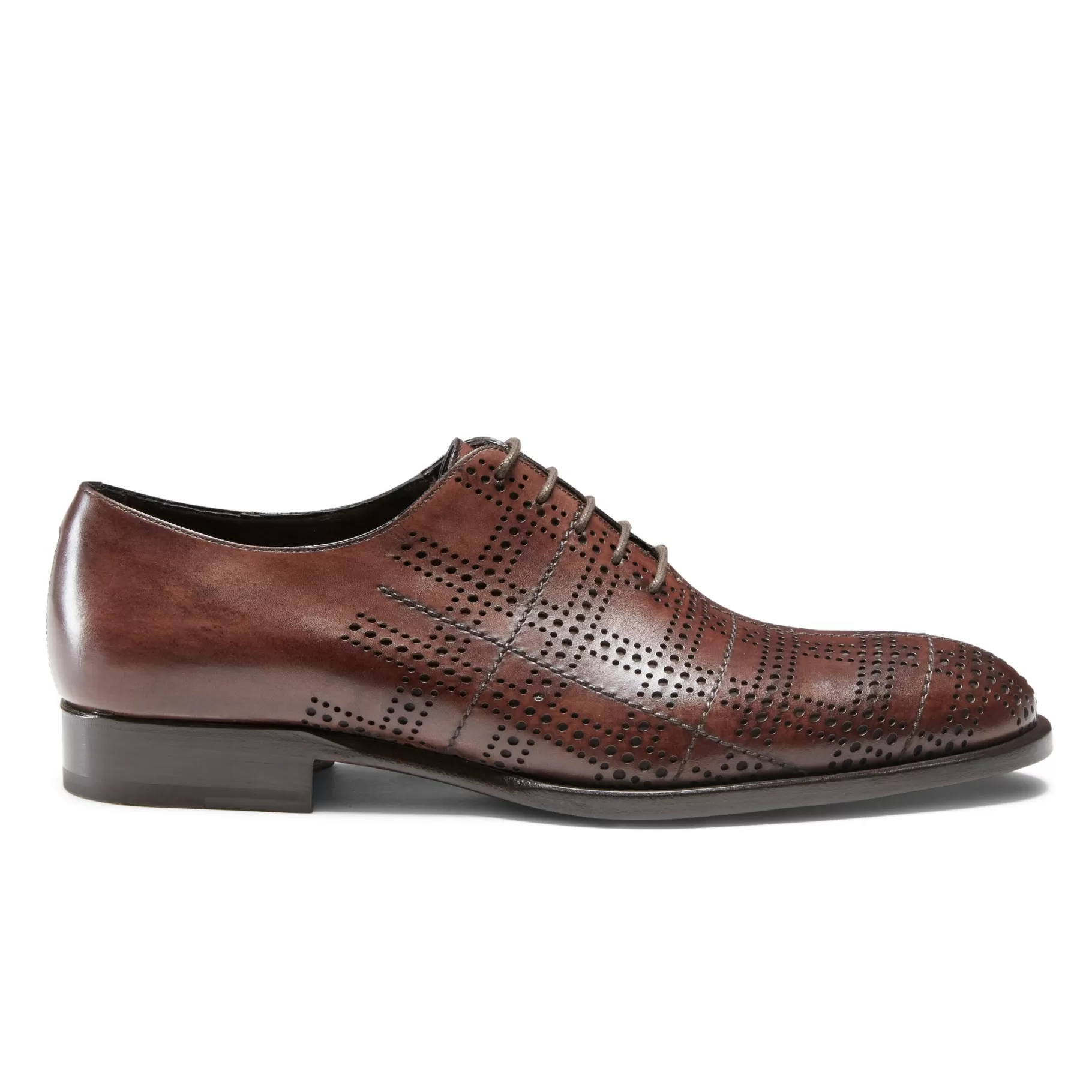 Cheap Fratelli Rossetti Francesina Tartan in pelle colore marrone- Marronescuro