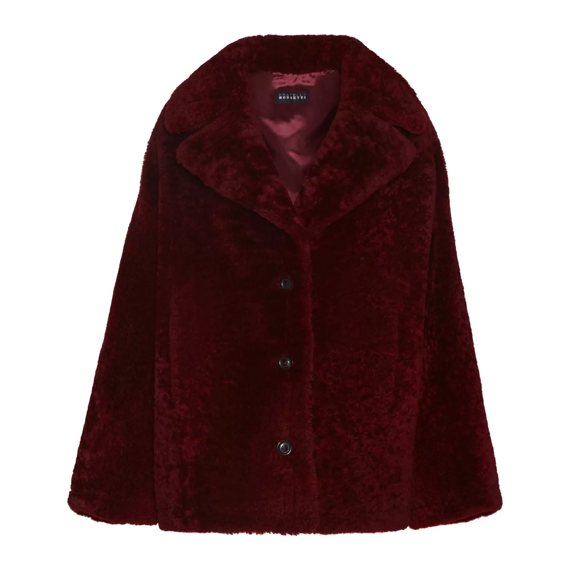 Clearance Fratelli Rossetti Giacca da donna in shearling colore avorio- Rubino