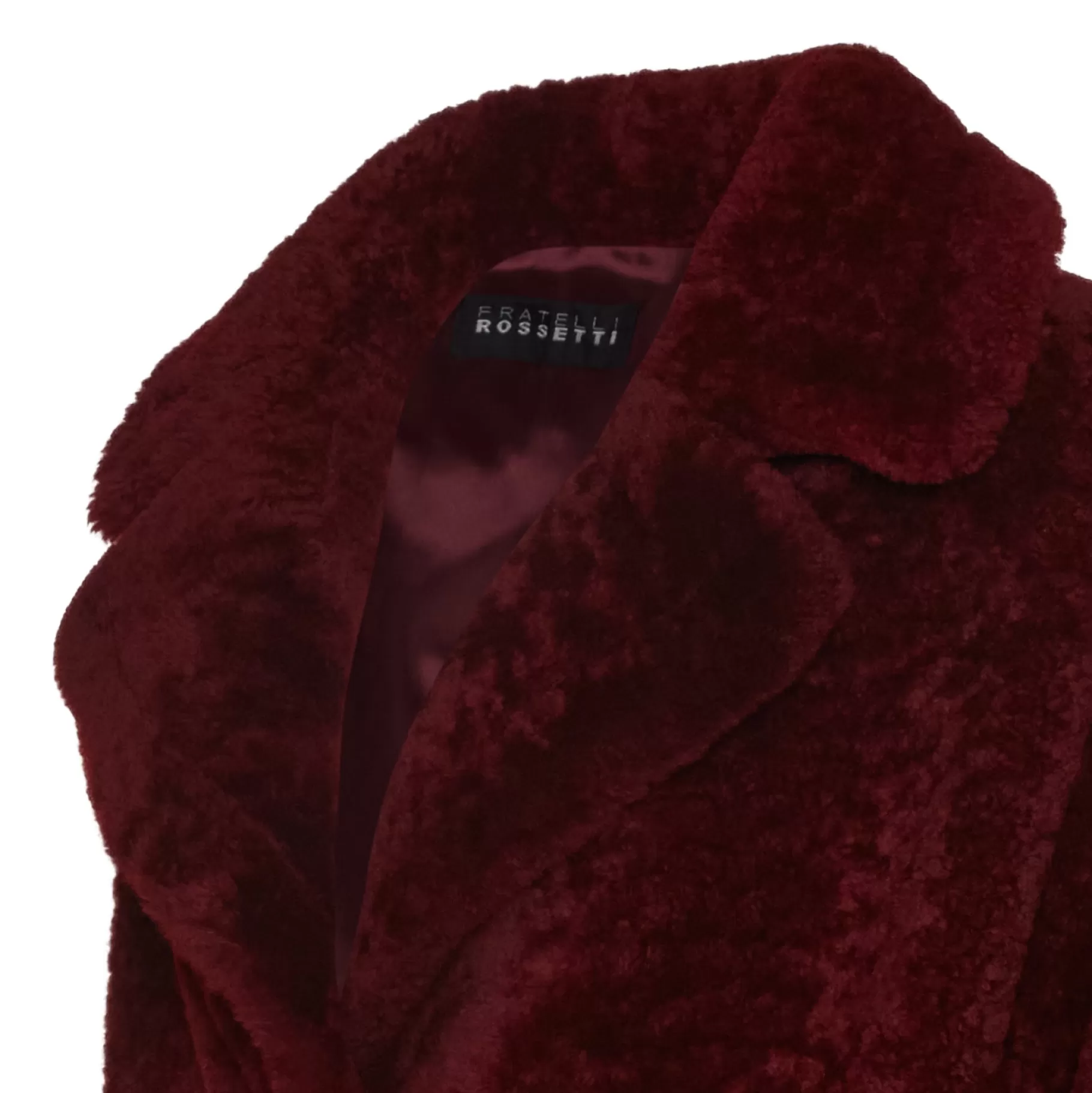 Clearance Fratelli Rossetti Giacca da donna in shearling colore avorio- Rubino