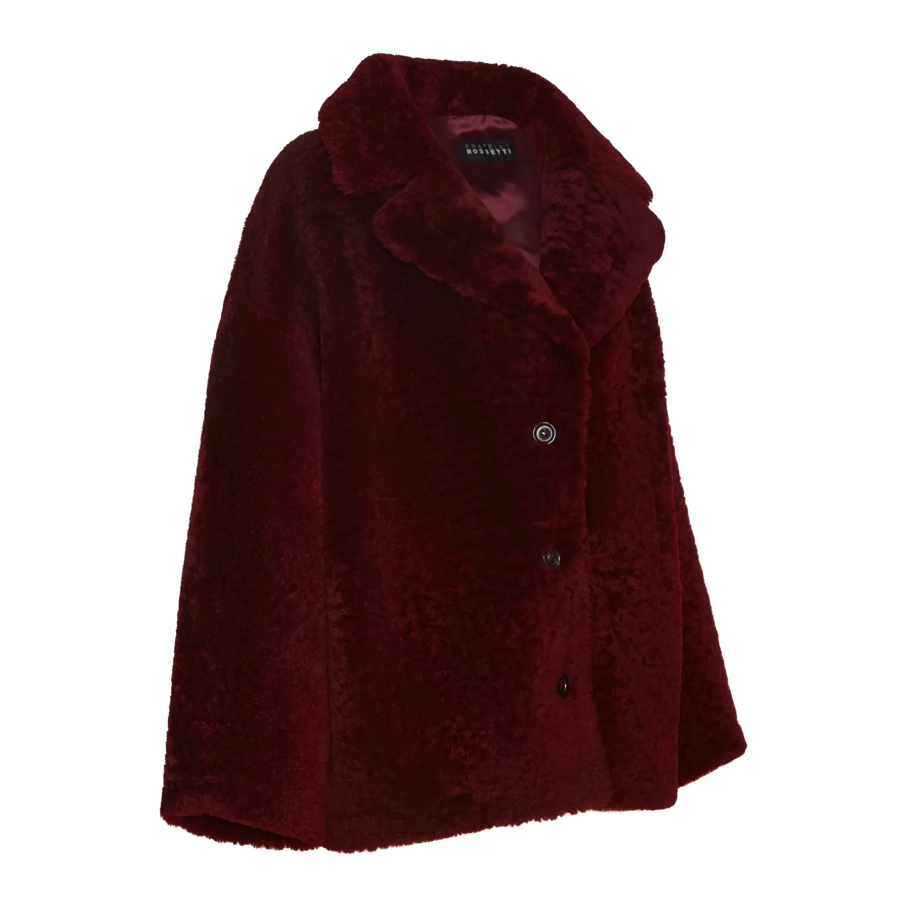 Clearance Fratelli Rossetti Giacca da donna in shearling colore avorio- Rubino