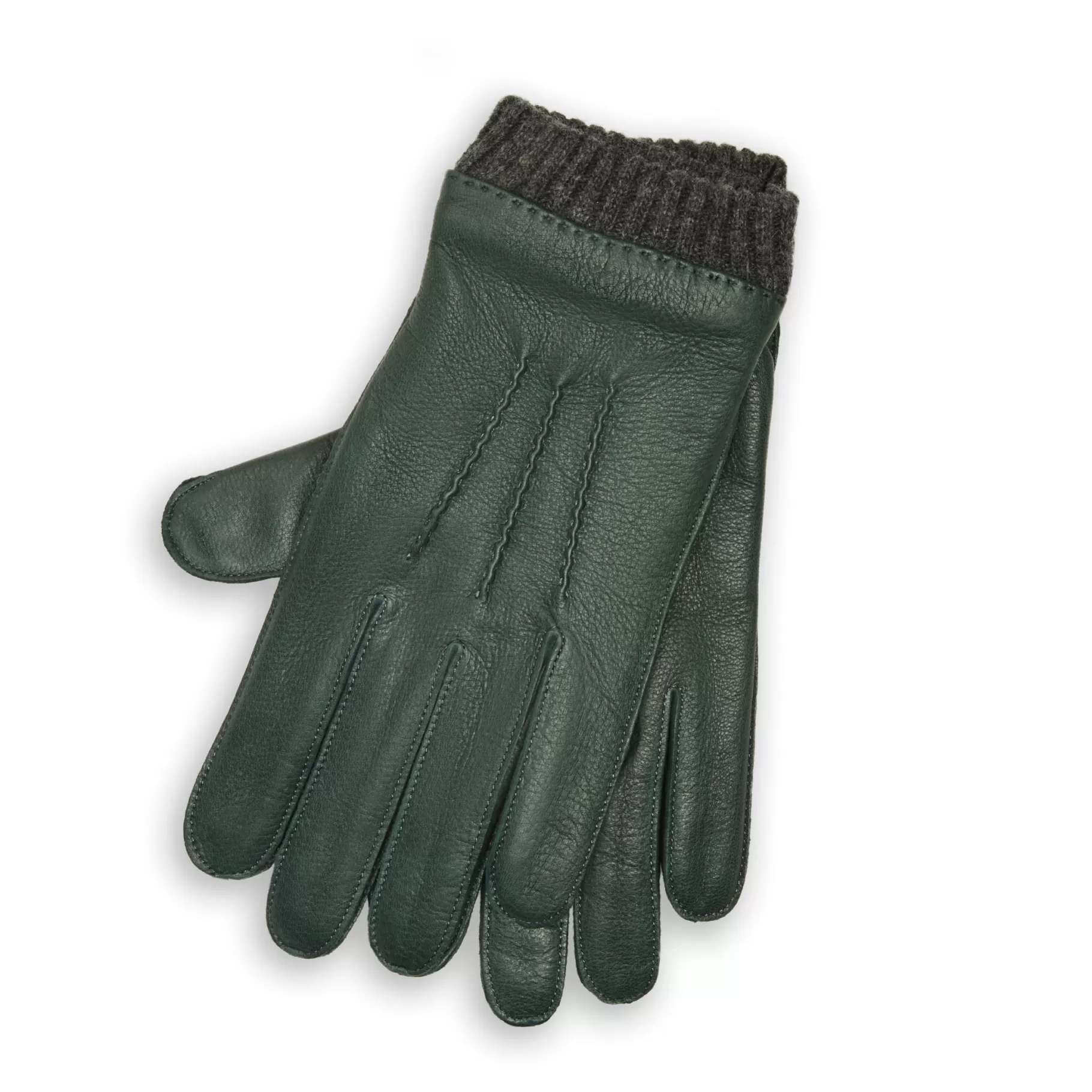 Outlet Fratelli Rossetti Guanto uomo in pelle colore verde- Muschio