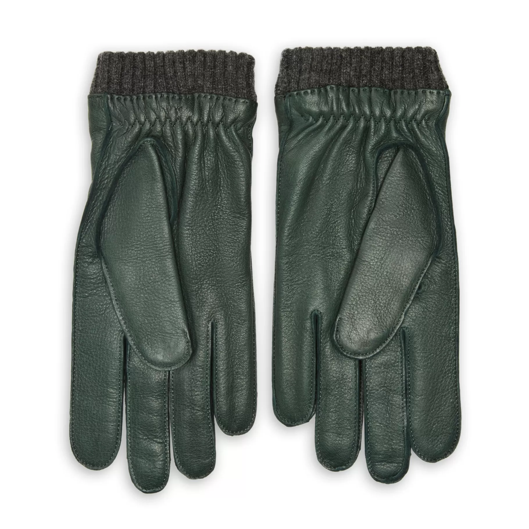 Outlet Fratelli Rossetti Guanto uomo in pelle colore verde- Muschio