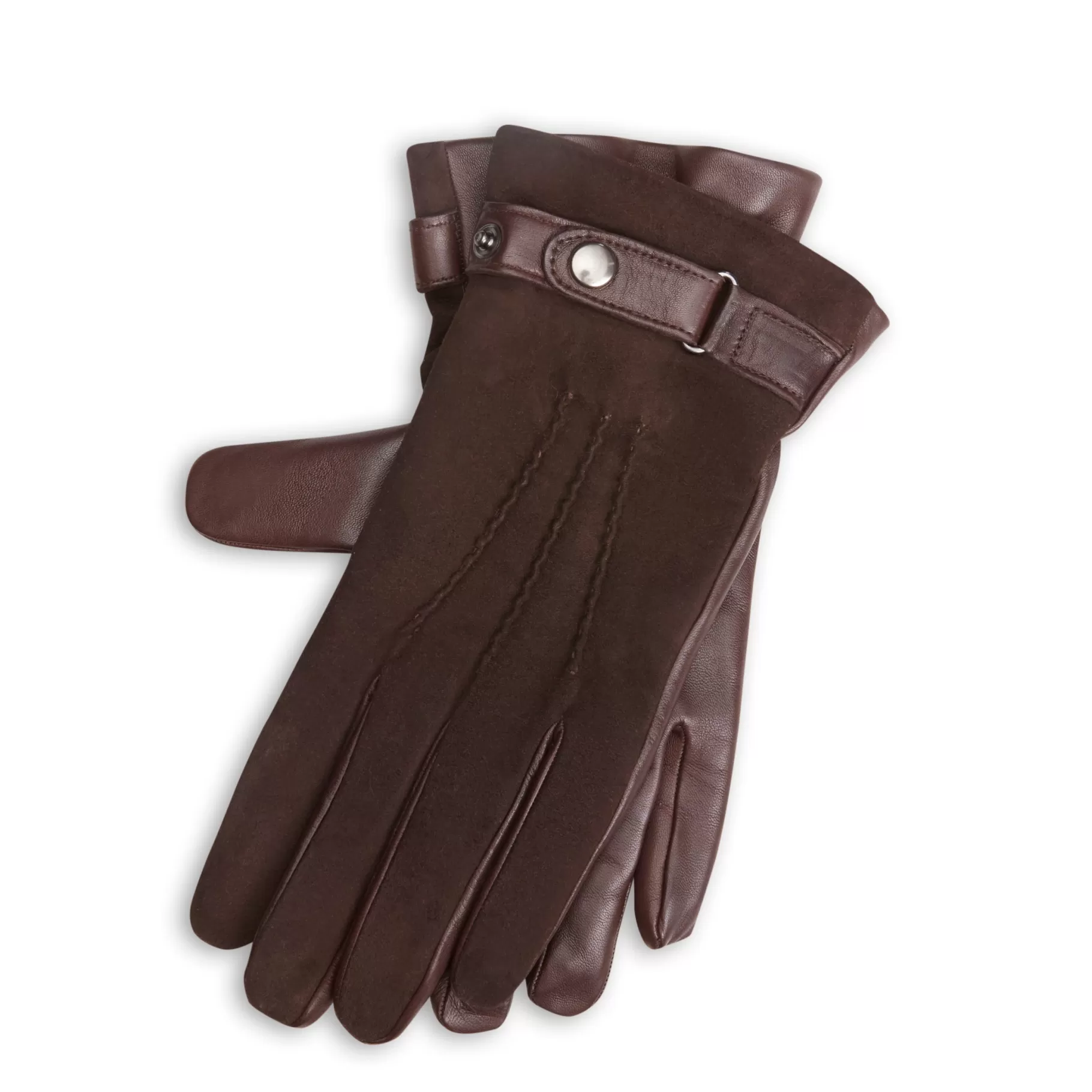 Hot Fratelli Rossetti Guanto uomo in pelle e suede colore - Marrone