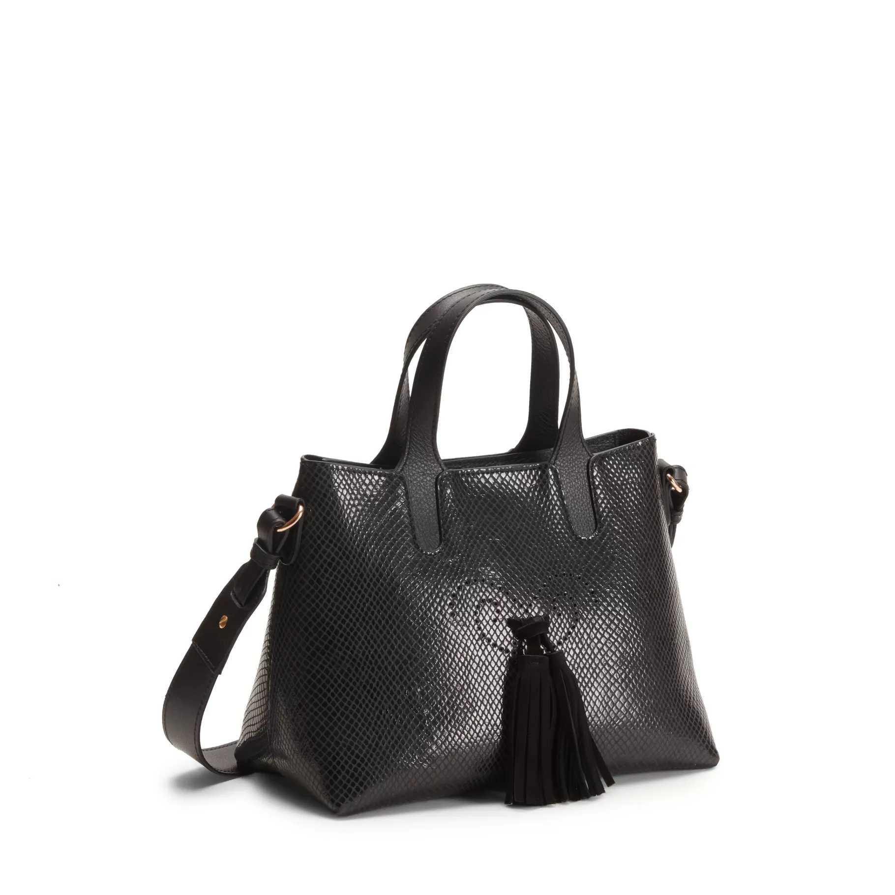 Outlet Fratelli Rossetti Hobo Tote Bag Piccola in pelle colore nero-