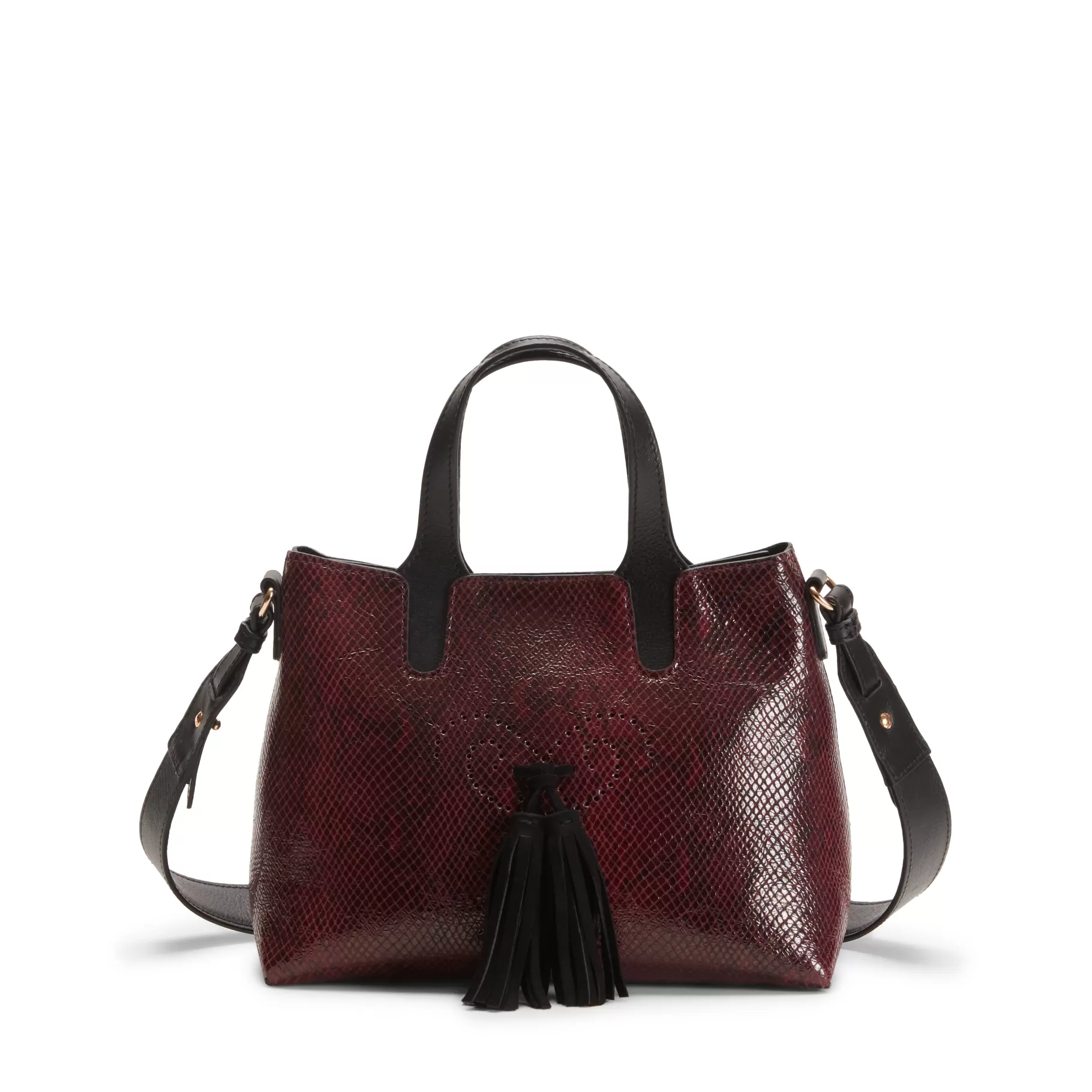 Outlet Fratelli Rossetti Hobo Tote Bag Piccola in pelle colore prugna-