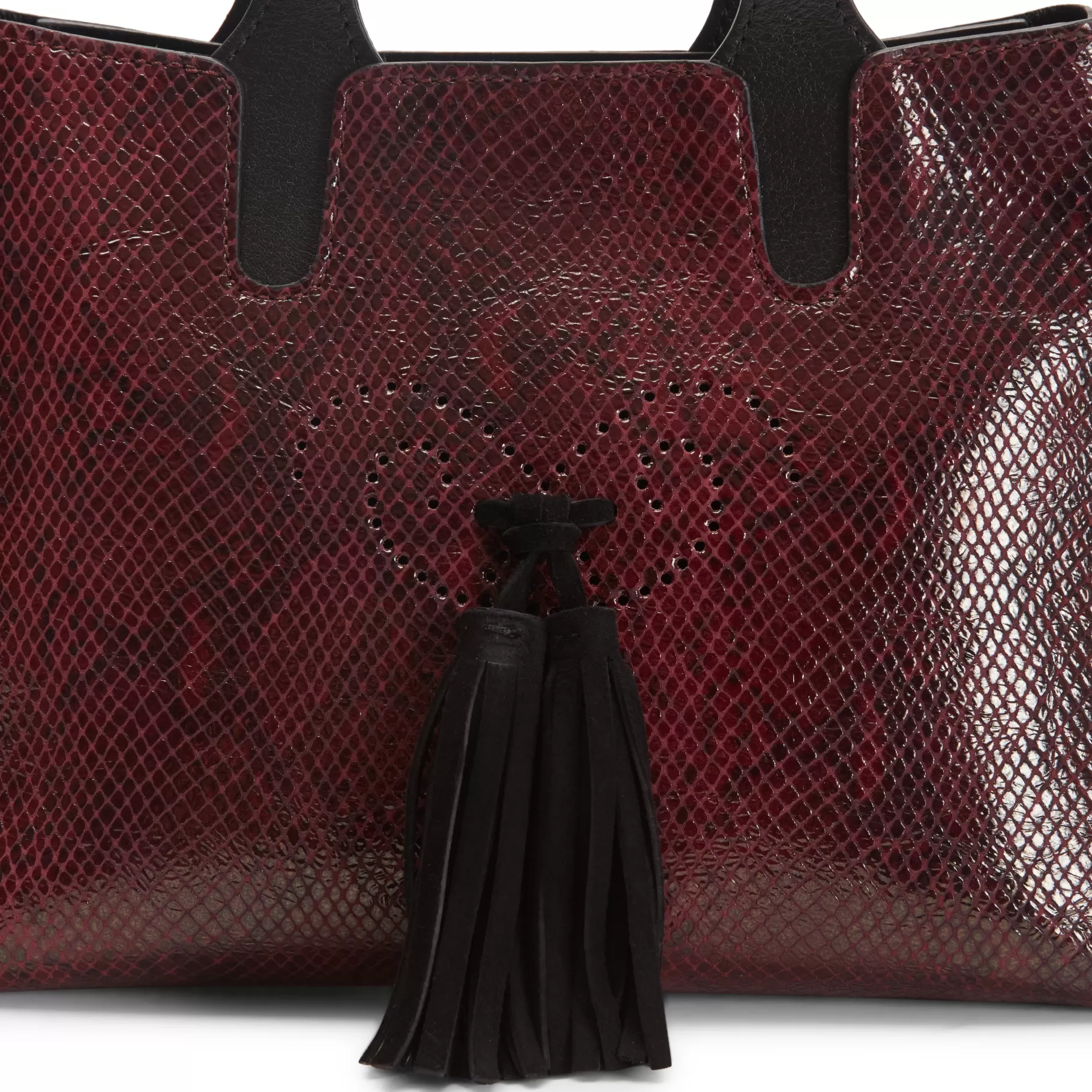 Outlet Fratelli Rossetti Hobo Tote Bag Piccola in pelle colore prugna-